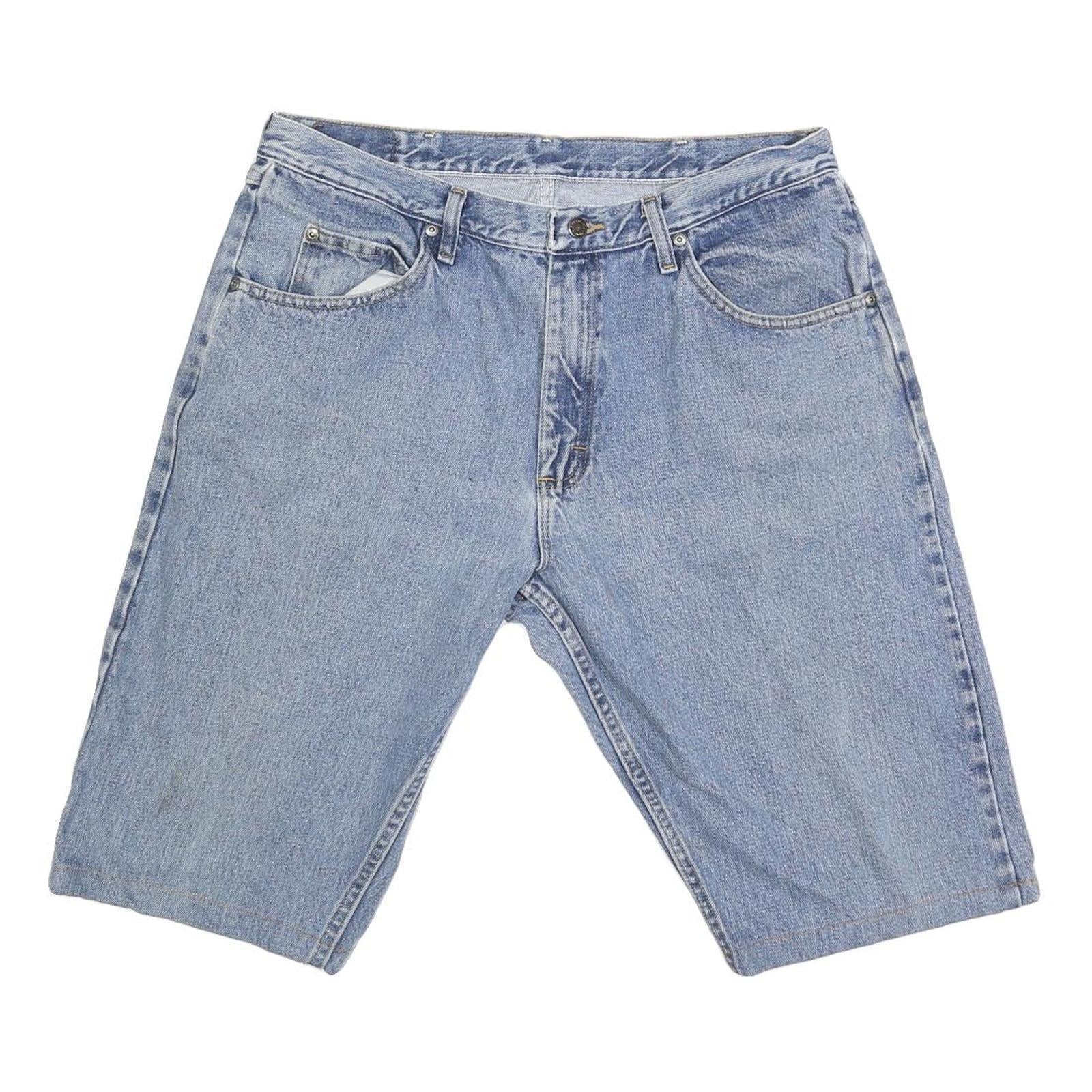 WRANGLER Mens Denim Blue Shorts L W36 Classic Fit Cotton Blend Casual Refurbished - N/A refurbished available on Cerqular