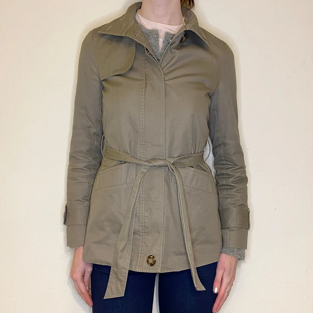 Benetton Jacket - Medium Beige Cotton Refurbished - Thrifted (note: this is a term often used to describe second- refurbished available on Cerqular