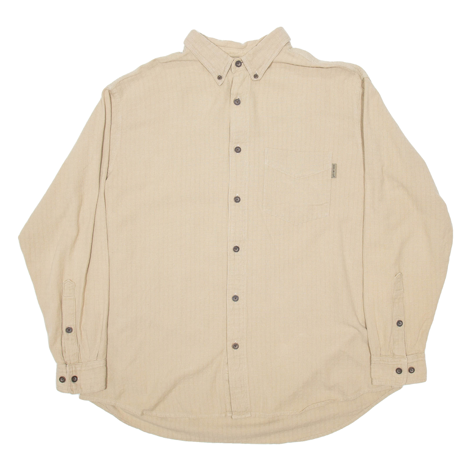 WOOLRICH Mens Plain Shirt Beige Long Sleeve XL Refurbished - N/A refurbished available on Cerqular