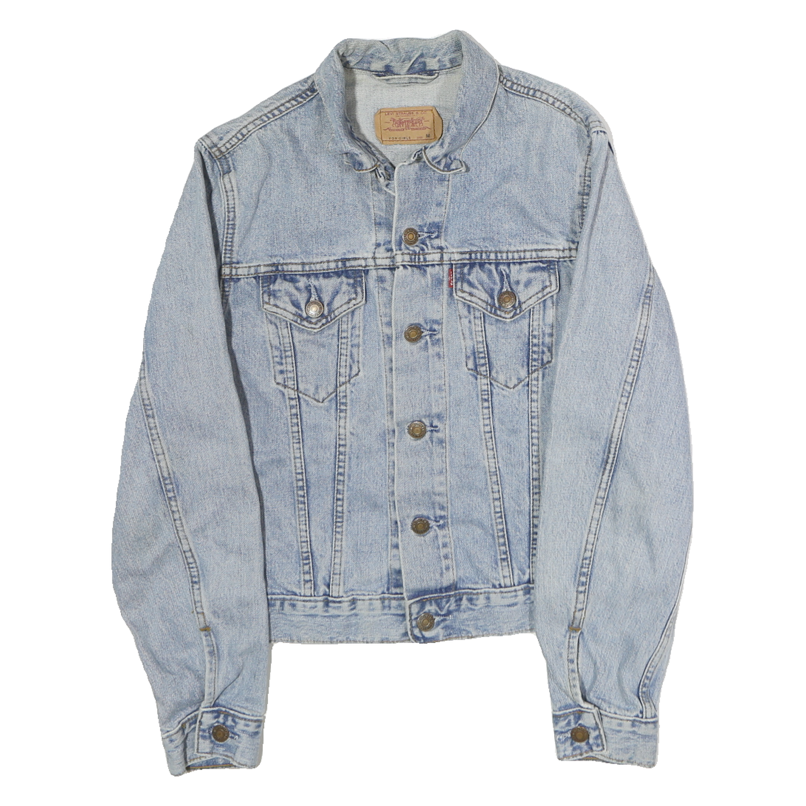 Buy LEVI'S Womens Blue Denim Cotton Button Jacket M Classic Fashion Refurbished - $75.39 LEVI'S Womens Blue Denim Cotton Button Jacket M Classic Fashion Refurbished - N/A refurbished available on Cerqular