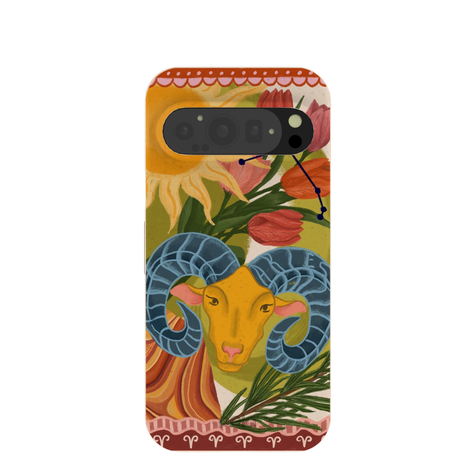 Seashell Aries Ram Google Pixel 9/9 Pro Case Refurbished - Pela Case refurbished available on Cerqular