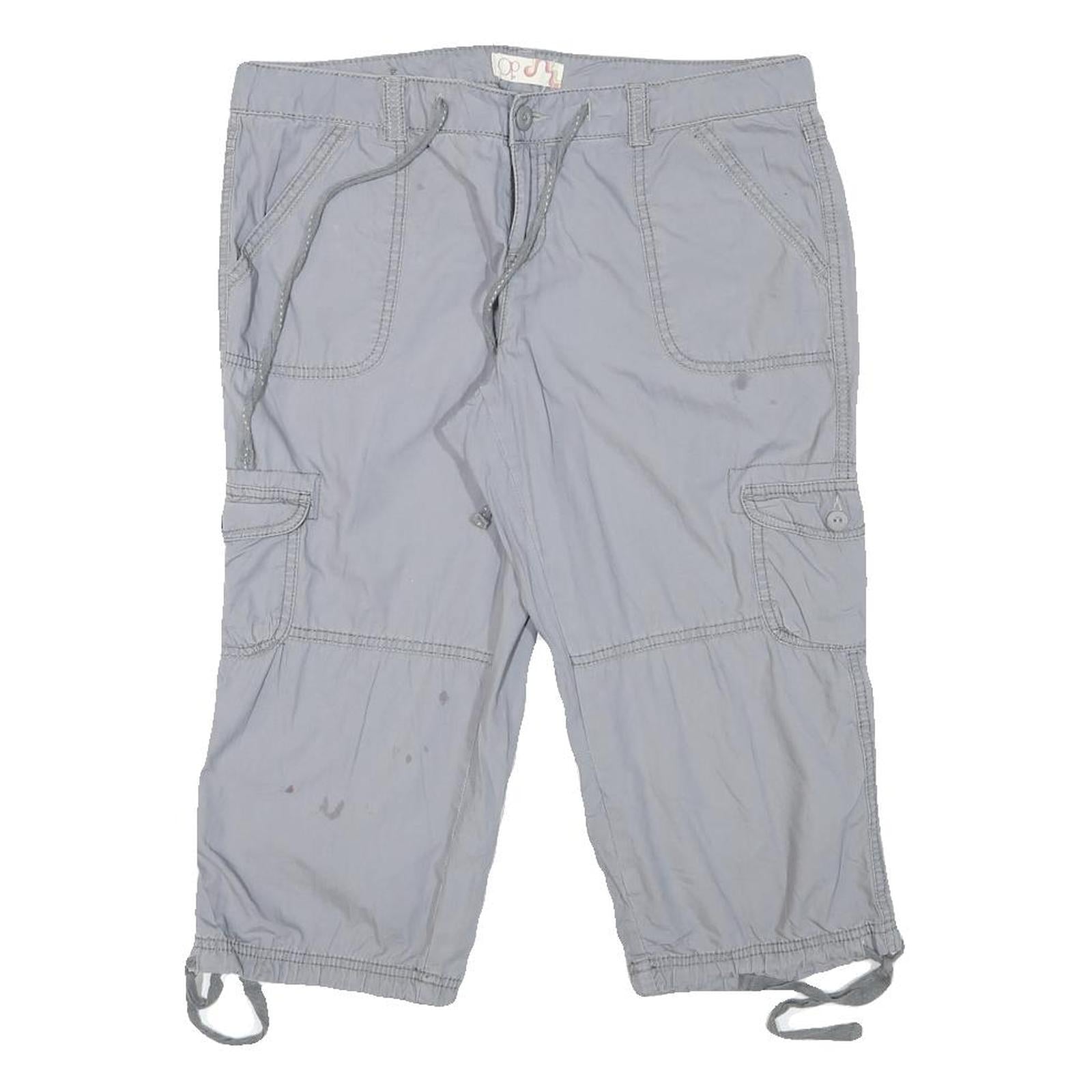 OP Womens Shorts Grey Cargo Casual L W31 Cotton Blend Utility Pocketed Refurbished - N/A refurbished available on Cerqular