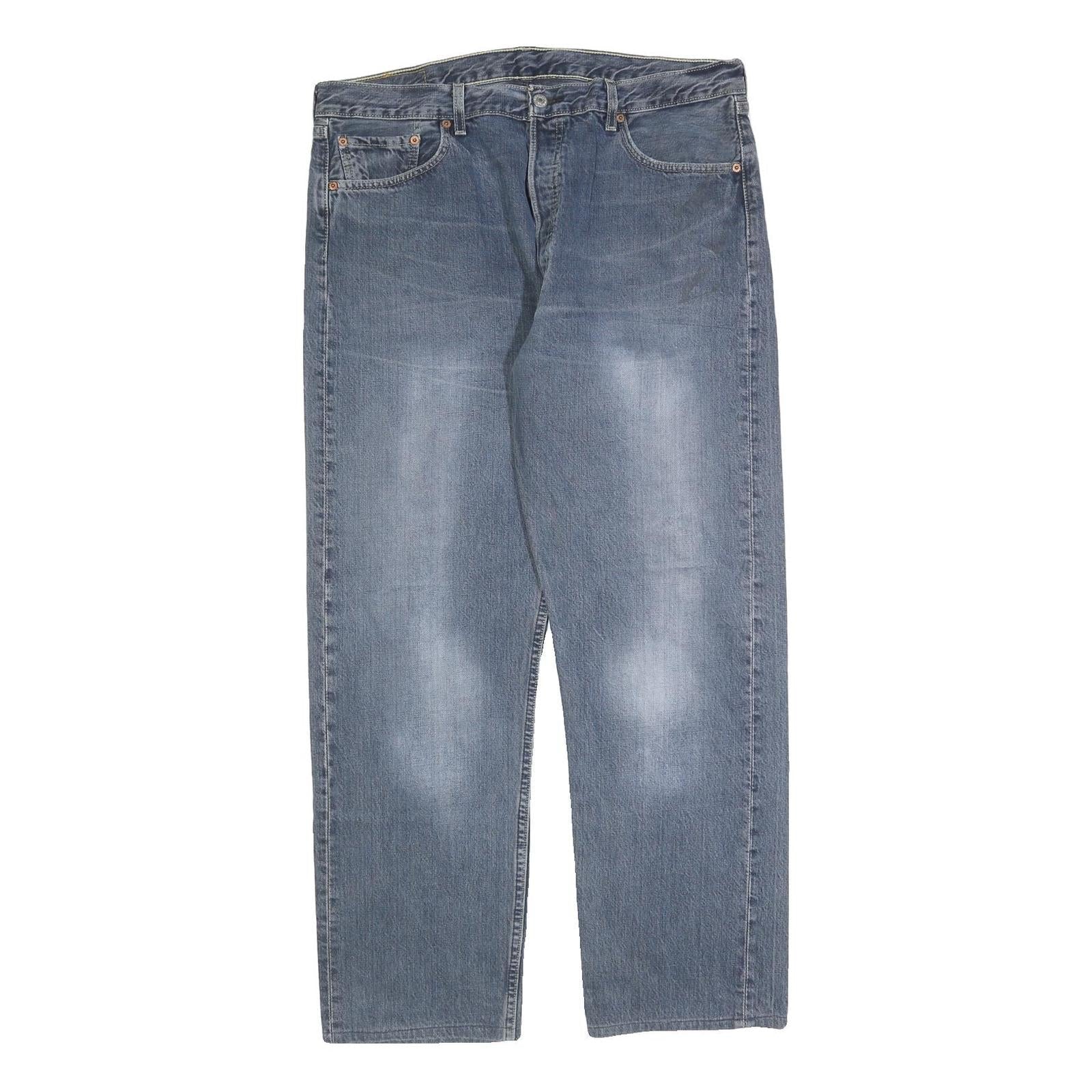 LEVI'S 501 Mens Jeans Blue Regular Straight Denim Medium W38 L30 Classic Fit Refurbished - N/A refurbished available on Cerqular