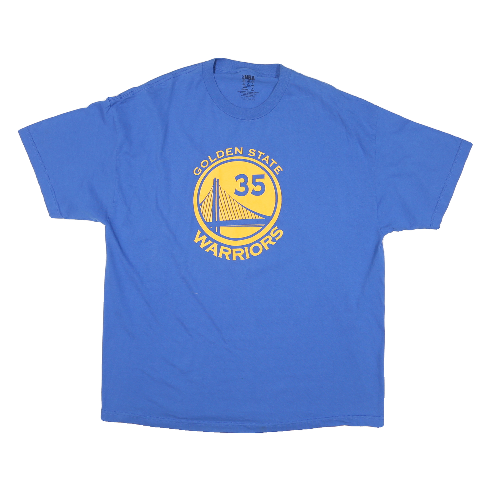 NBA Mens Blue Golden State Warriors Durant 35 Graphic T-Shirt 2XL Short Sleeve Refurbished - N/A refurbished available on Cerqular