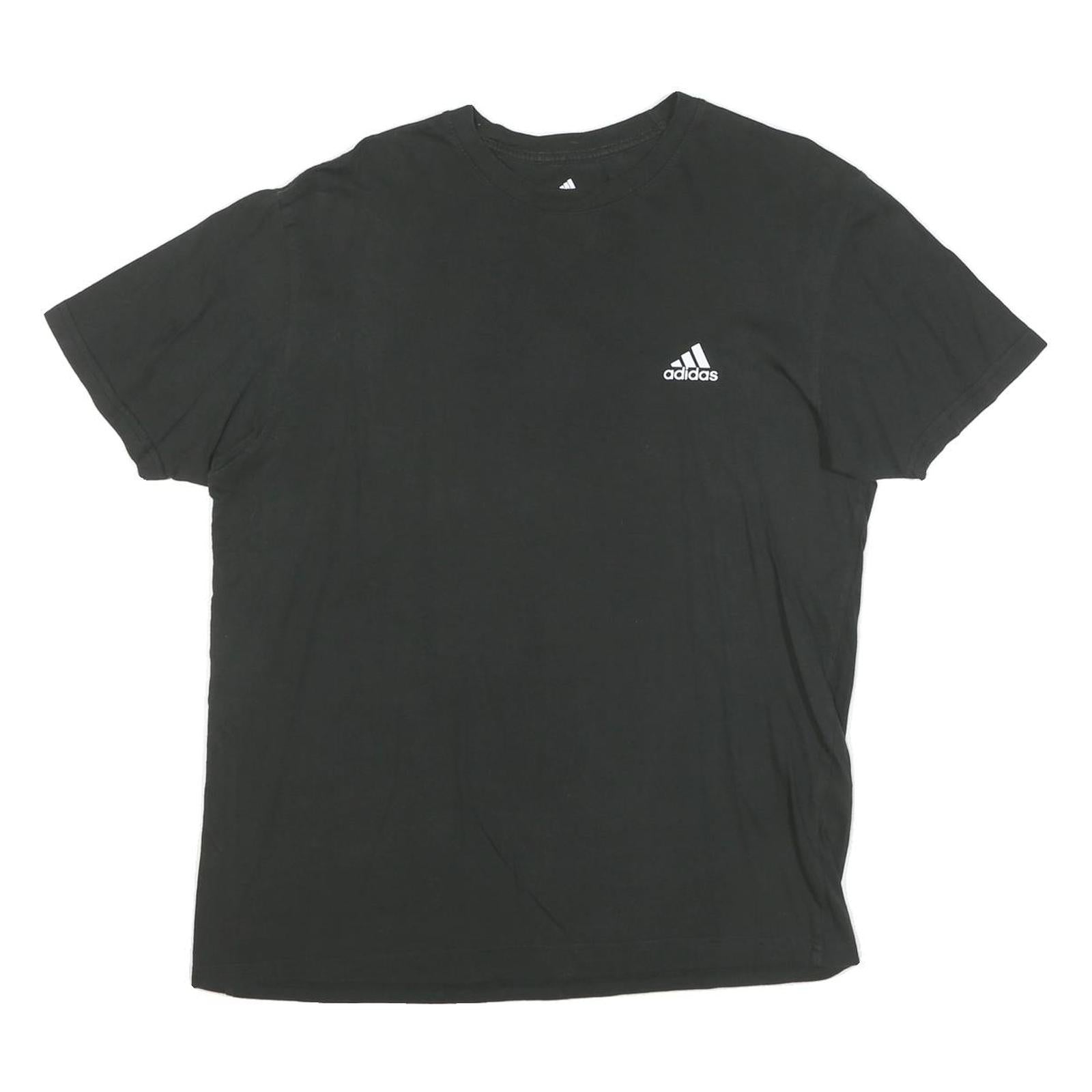 ADIDAS Mens Black Cotton Blend T-Shirt L Short Sleeve Crew Neck Casual Refurbished - N/A refurbished available on Cerqular