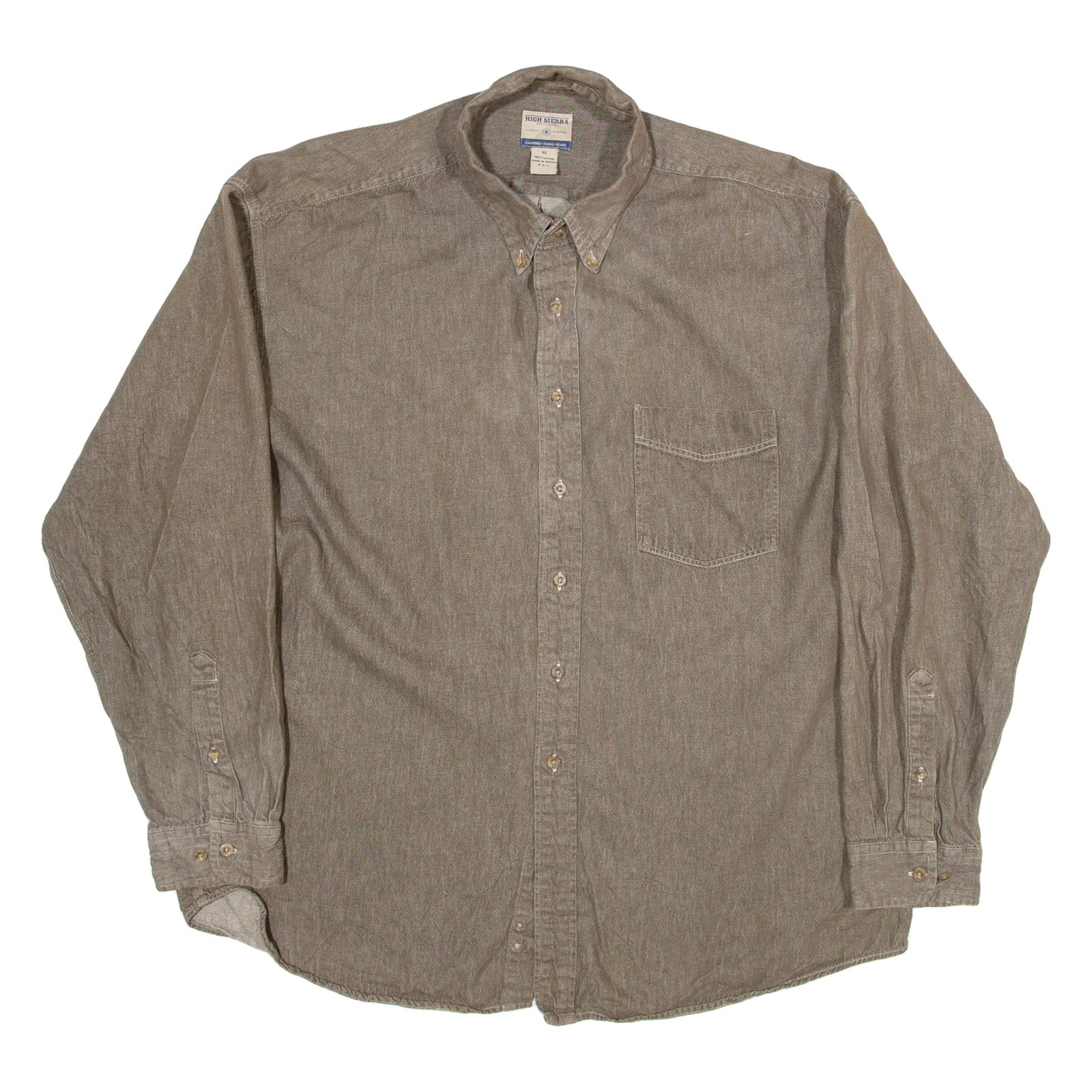 HIGH SIERRA Mens Plain Shirt Brown Long Sleeve XL Refurbished - N/A refurbished available on Cerqular