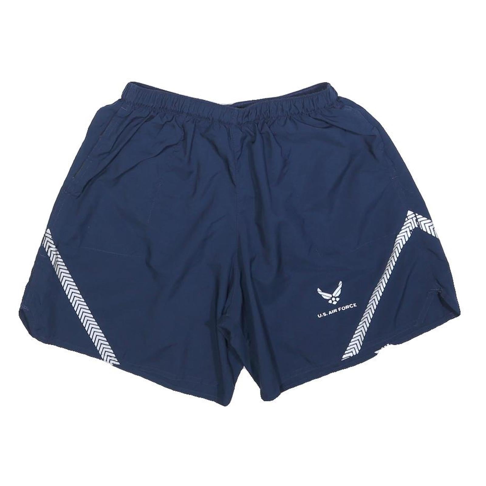 Womens Navy Blue Casual Shorts M W26 U.S. Air Force Logo Reflective Print Refurbished - N/A refurbished available on Cerqular