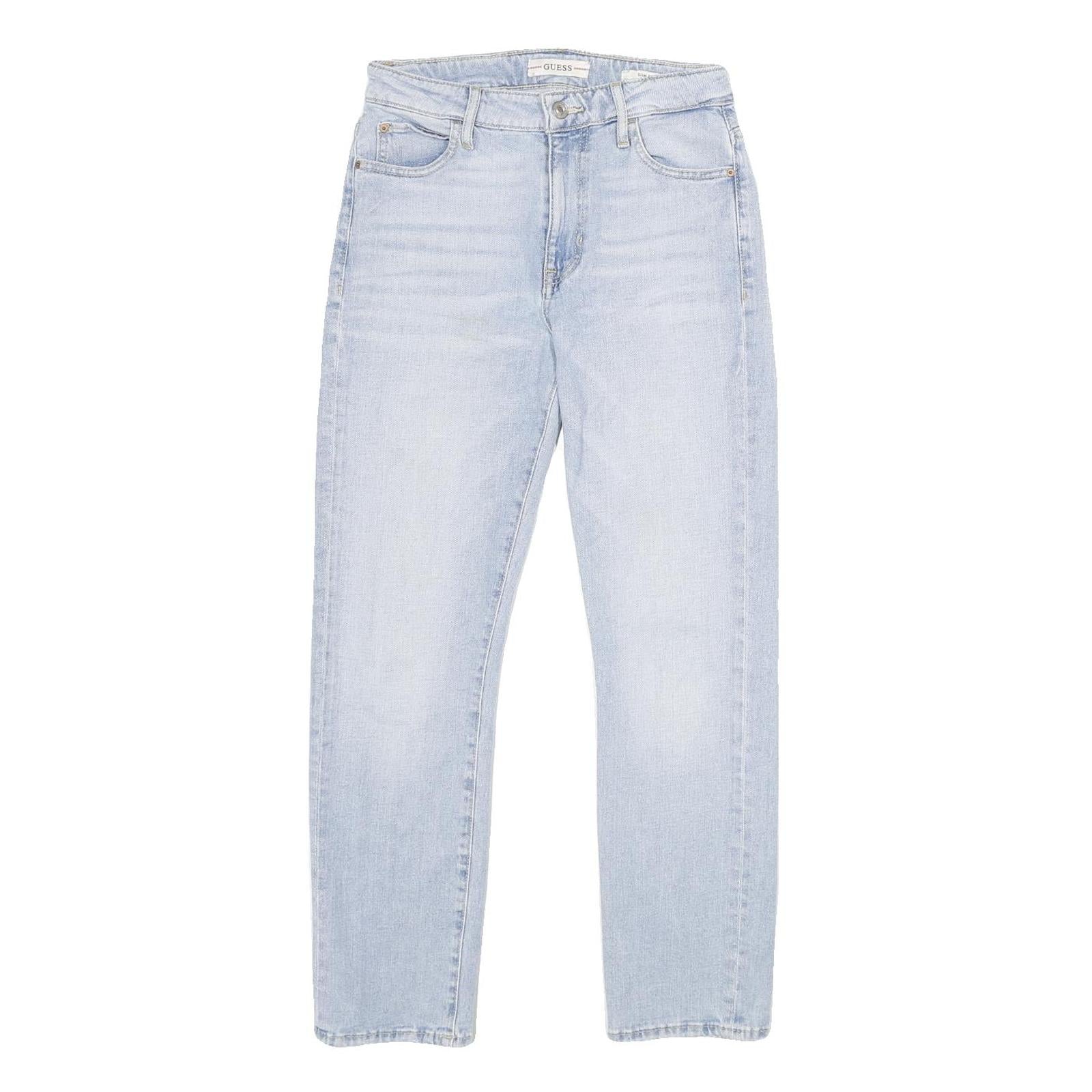 GUESS Mens Slim Fit Light Blue Denim Jeans W26 L28 Stylish Zip Closure Refurbished - N/A refurbished available on Cerqular