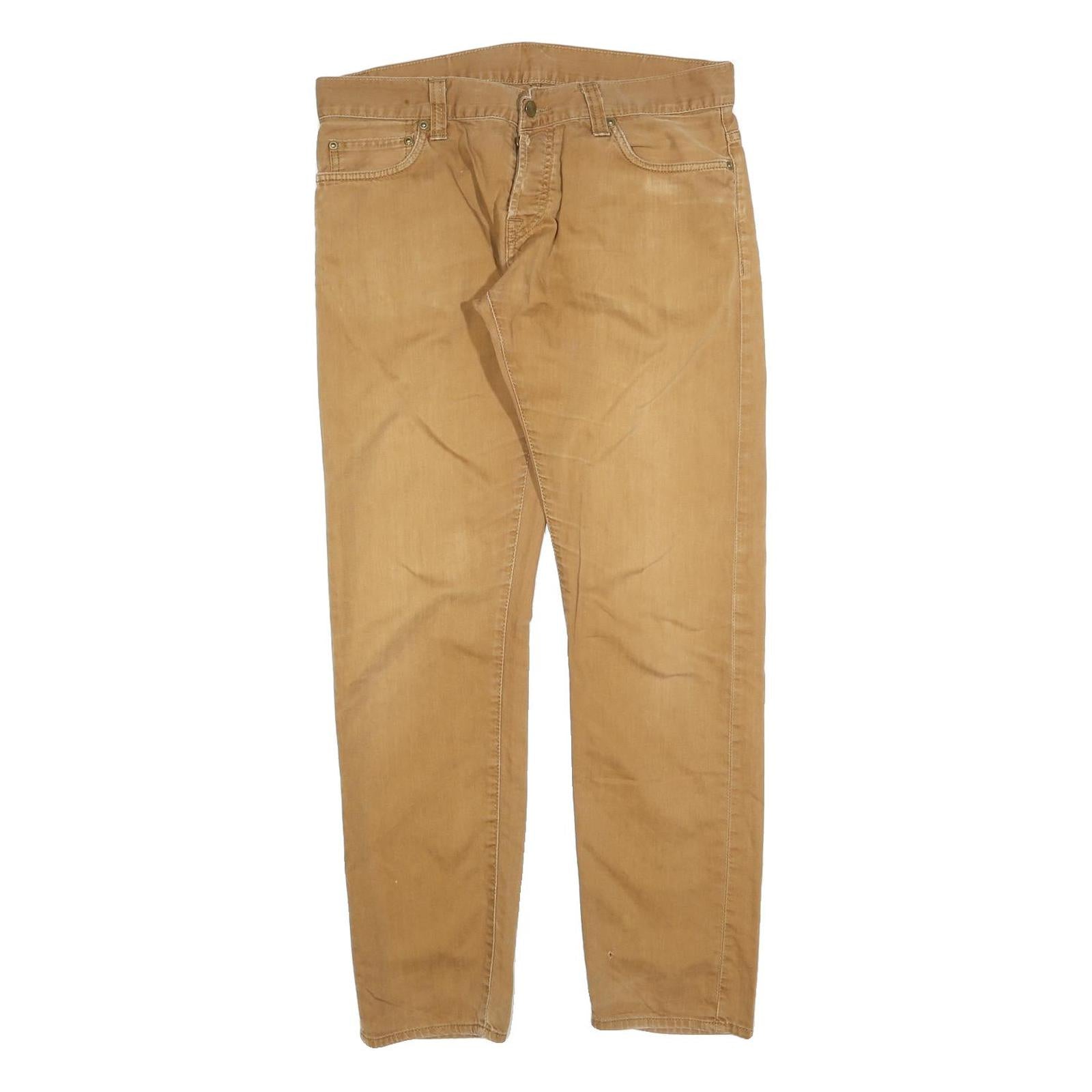 CARHARTT Mens Slim Fit Jeans Beige Denim W32 L32 Button Closure Casual Workwear Refurbished - N/A refurbished available on Cerqular