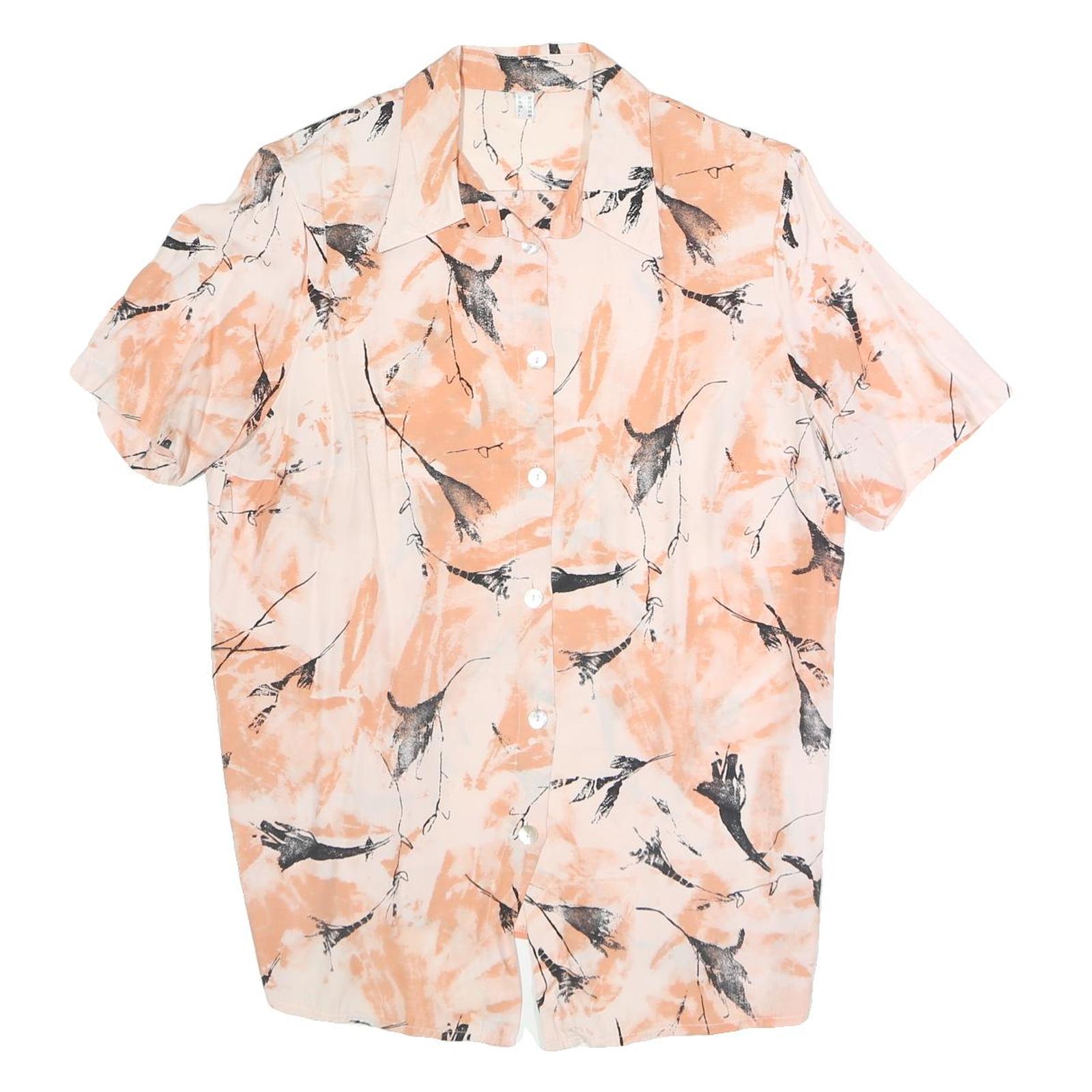 Buy Womens Cream & Orange Print Short Sleeve Collared Cotton Blend Shirt UK 16 Refurbished - $18.19 Womens Cream & Orange Print Short Sleeve Collared Cotton Blend Shirt UK 16 Refurbished - N/A refurbished available on Cerqular