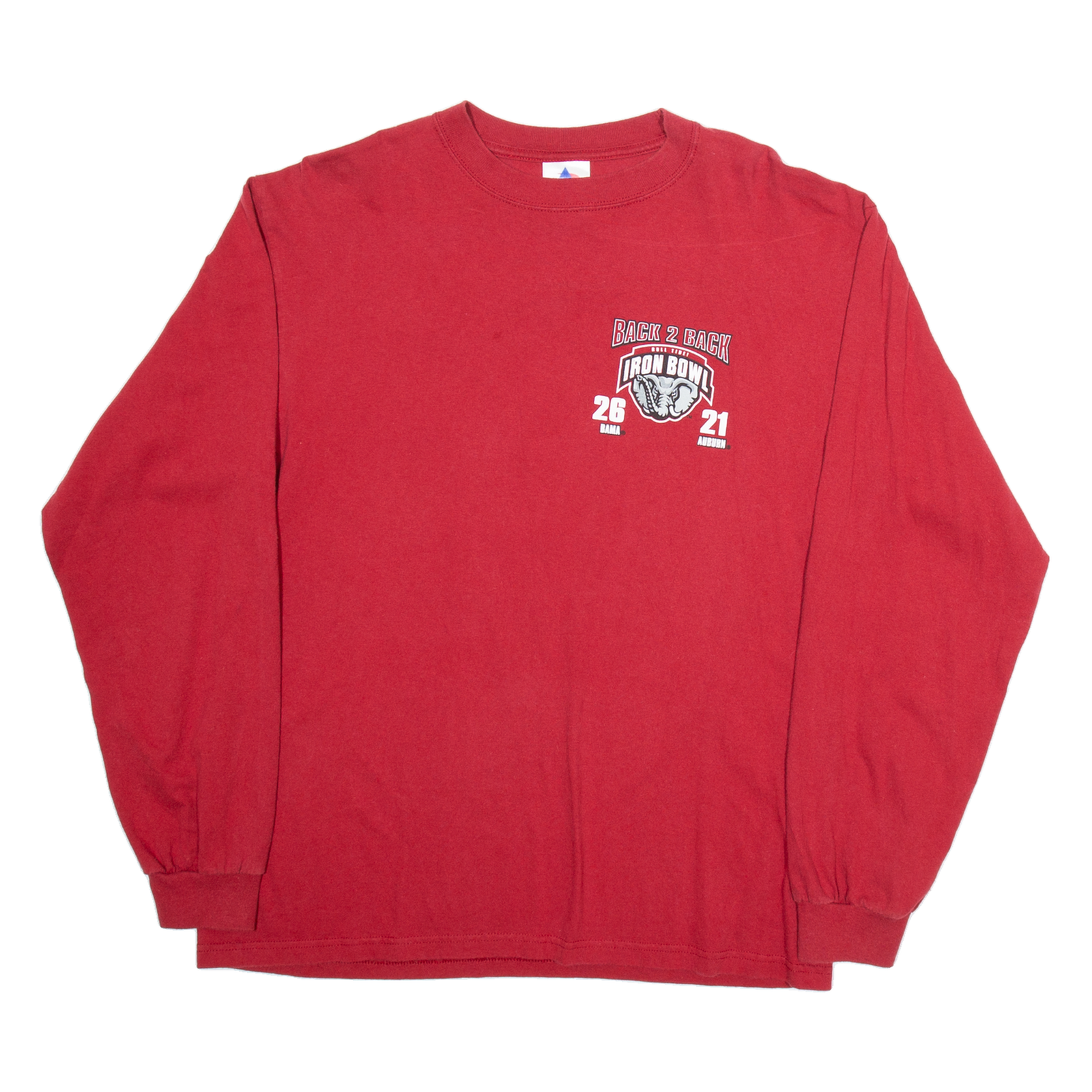 TRI-LAKE INC Back 2 Back Iron Bowl Mens T-Shirt Red Long Sleeve USA L Refurbished - N/A refurbished available on Cerqular