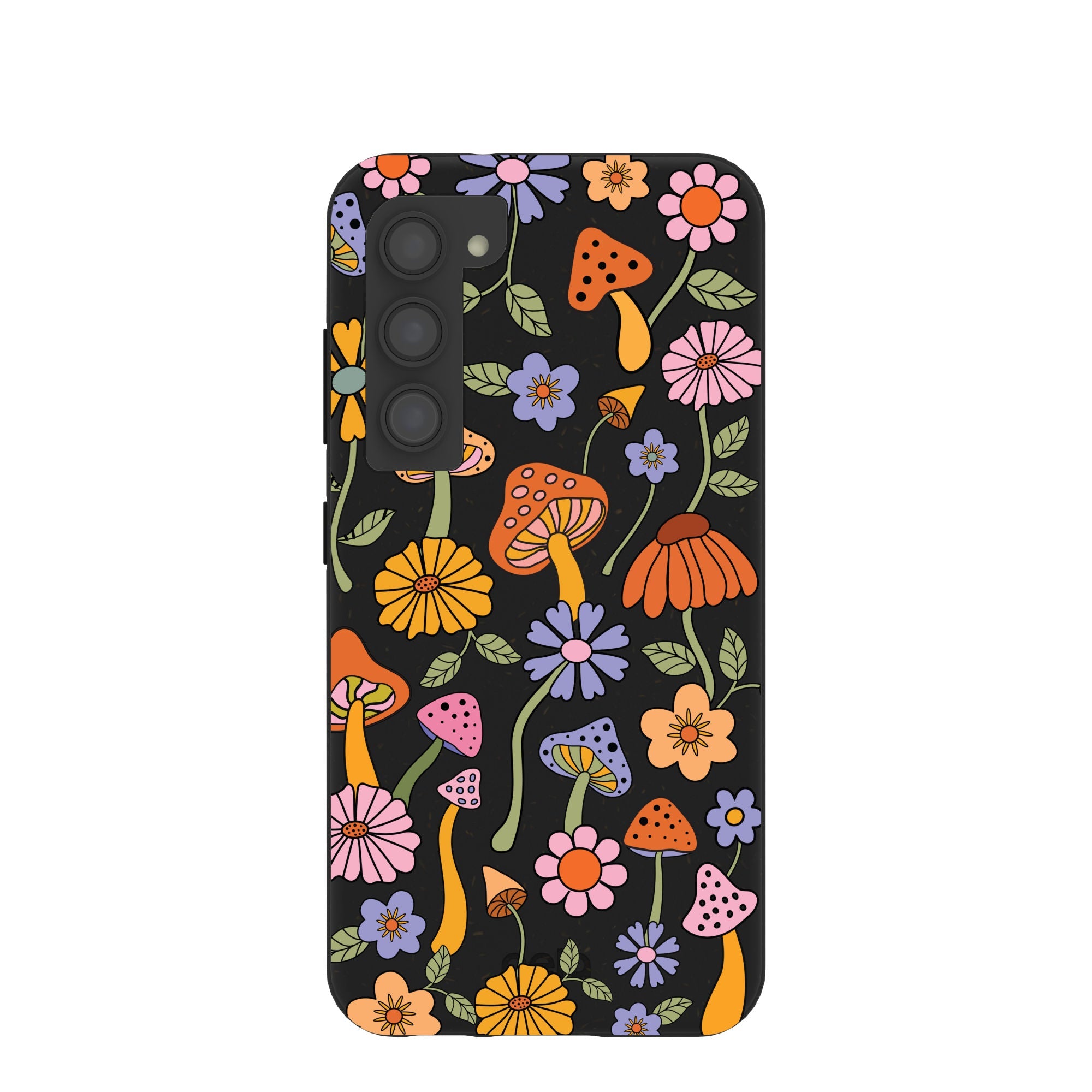Black Midnight Shrooms Samsung Galaxy S23 Case Refurbished - Pela Case refurbished available on Cerqular