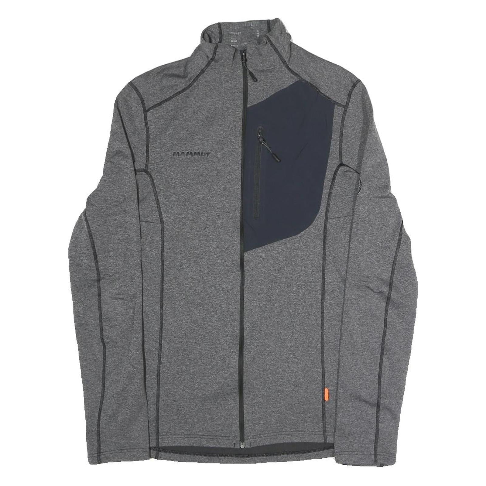 MAMMUT Womens Grey & Navy Zip Jacket S Polyester Blend Plain Activewear Outdoor Refurbished - N/A refurbished available on Cerqular