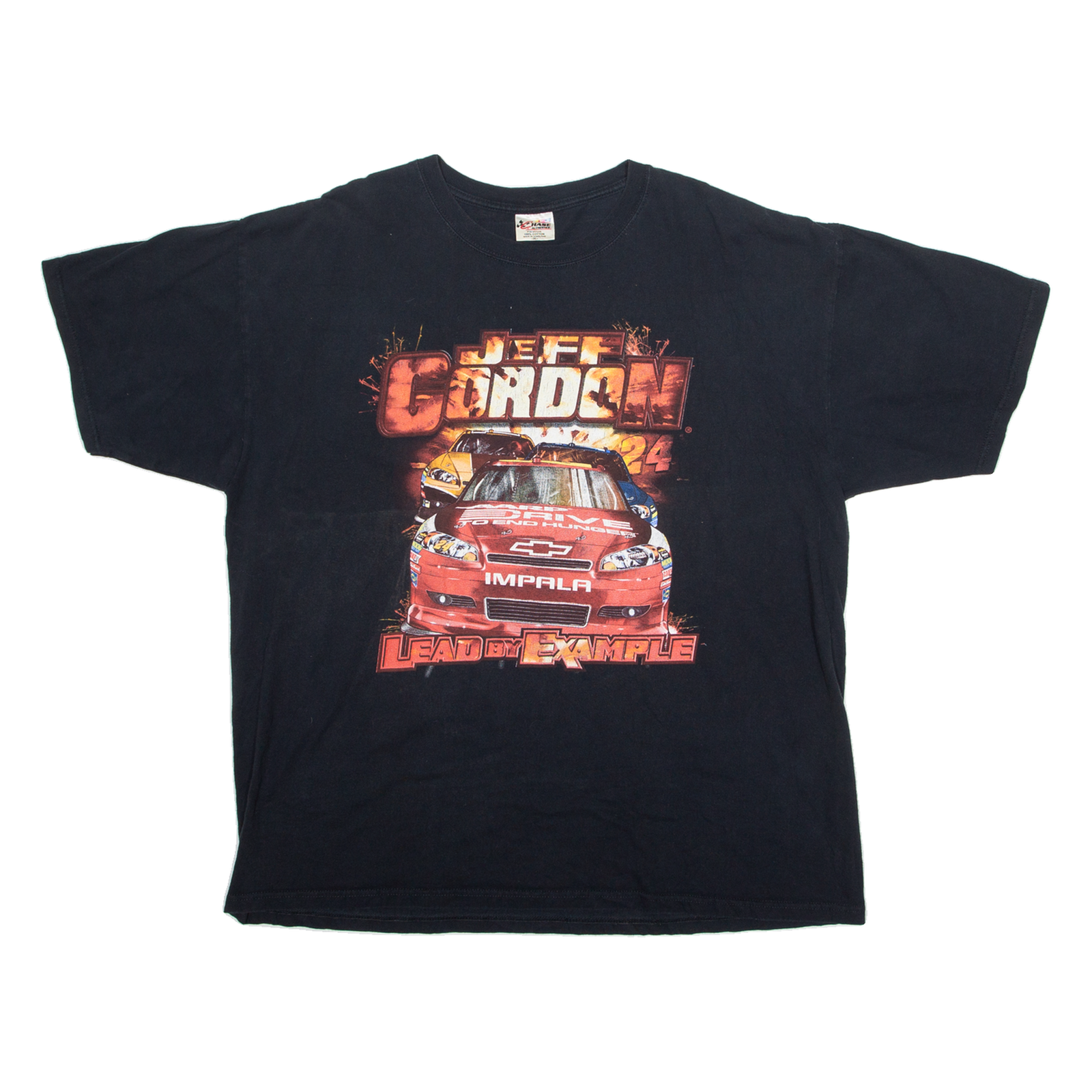 CHASE AUTHENTICS Jeff Gordon Chevrolet Racer Mens T-Shirt Black USA 2XL Refurbished - N/A refurbished available on Cerqular