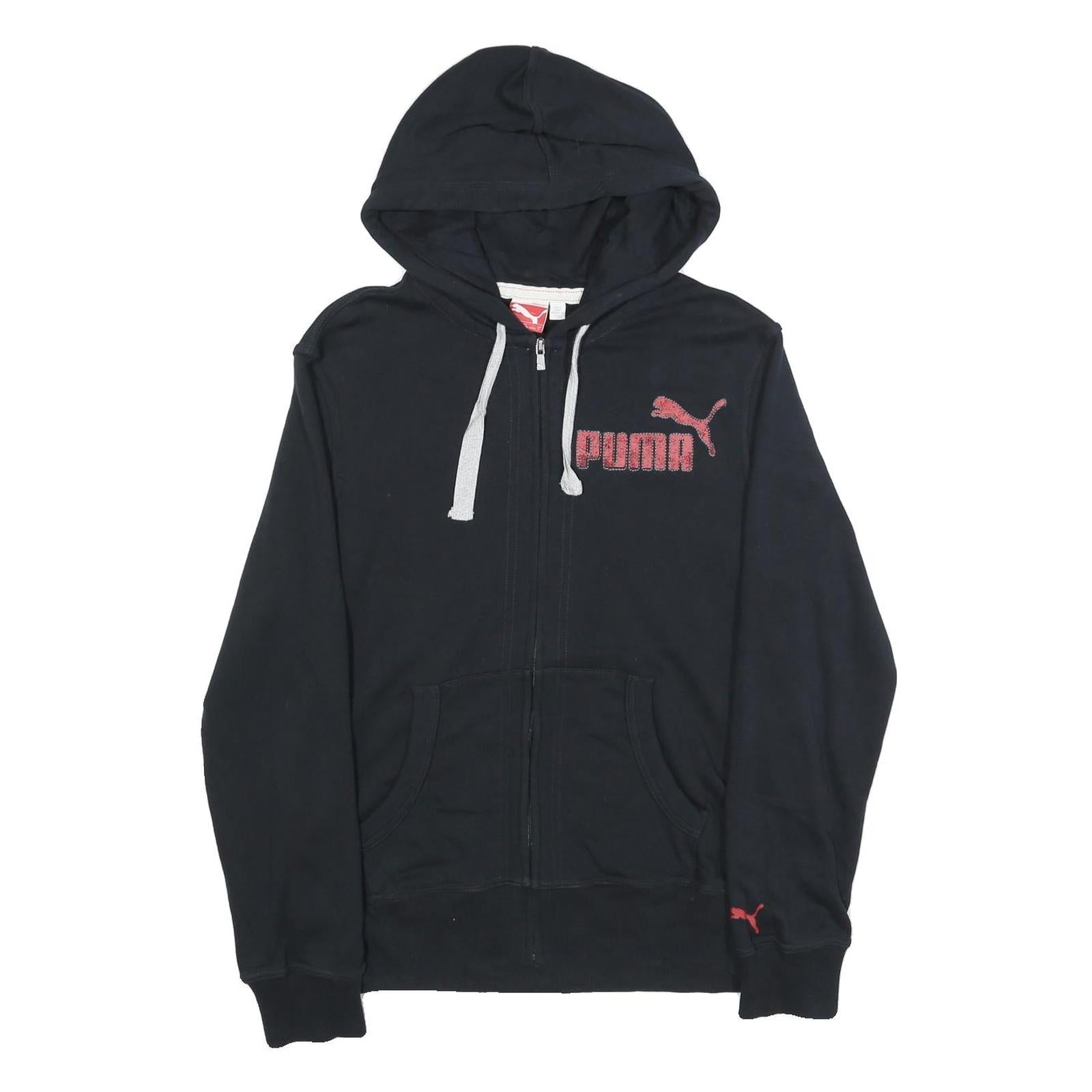 PUMA Mens Black Zip Hoodie S Cotton Blend Casual Sport Refurbished - N/A refurbished available on Cerqular
