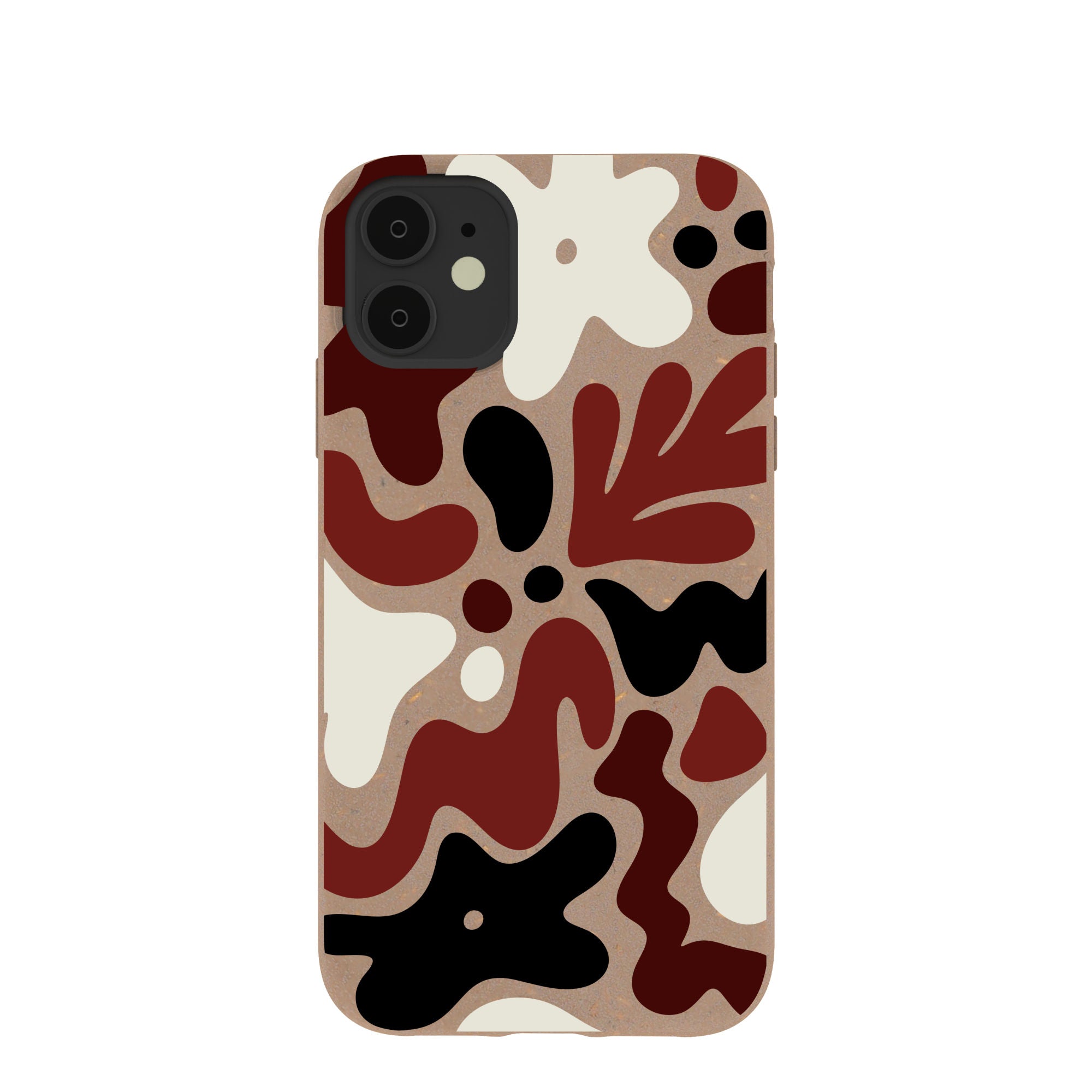 Chocolate Brown Earthy Curves iPhone 11 Case Refurbished - Pela Case refurbished available on Cerqular