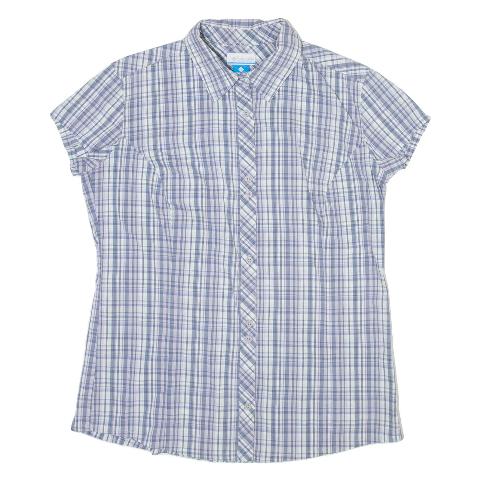 COLUMBIA Womens Shirt Blue Check L Refurbished - N/A refurbished available on Cerqular