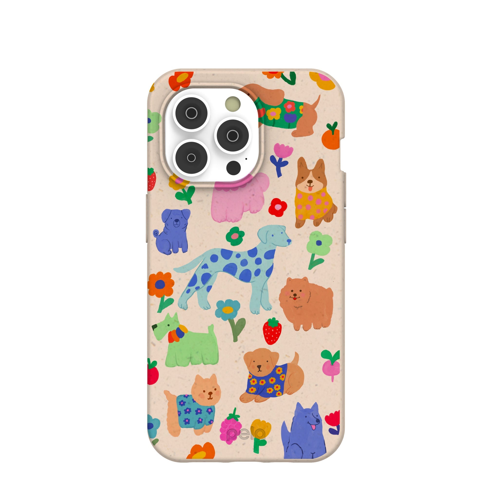 Seashell Pup Bloom iPhone 14 Pro Case Refurbished - Pela Case refurbished available on Cerqular