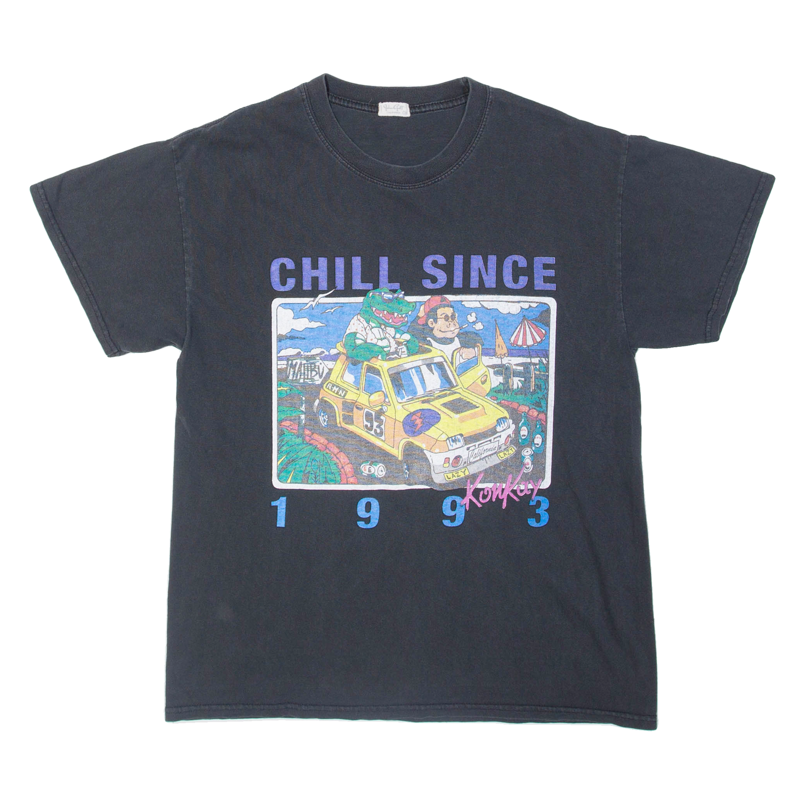 JOHN GAFT Monkey & Crocodile Mens T-Shirt Grey M Refurbished - N/A refurbished available on Cerqular