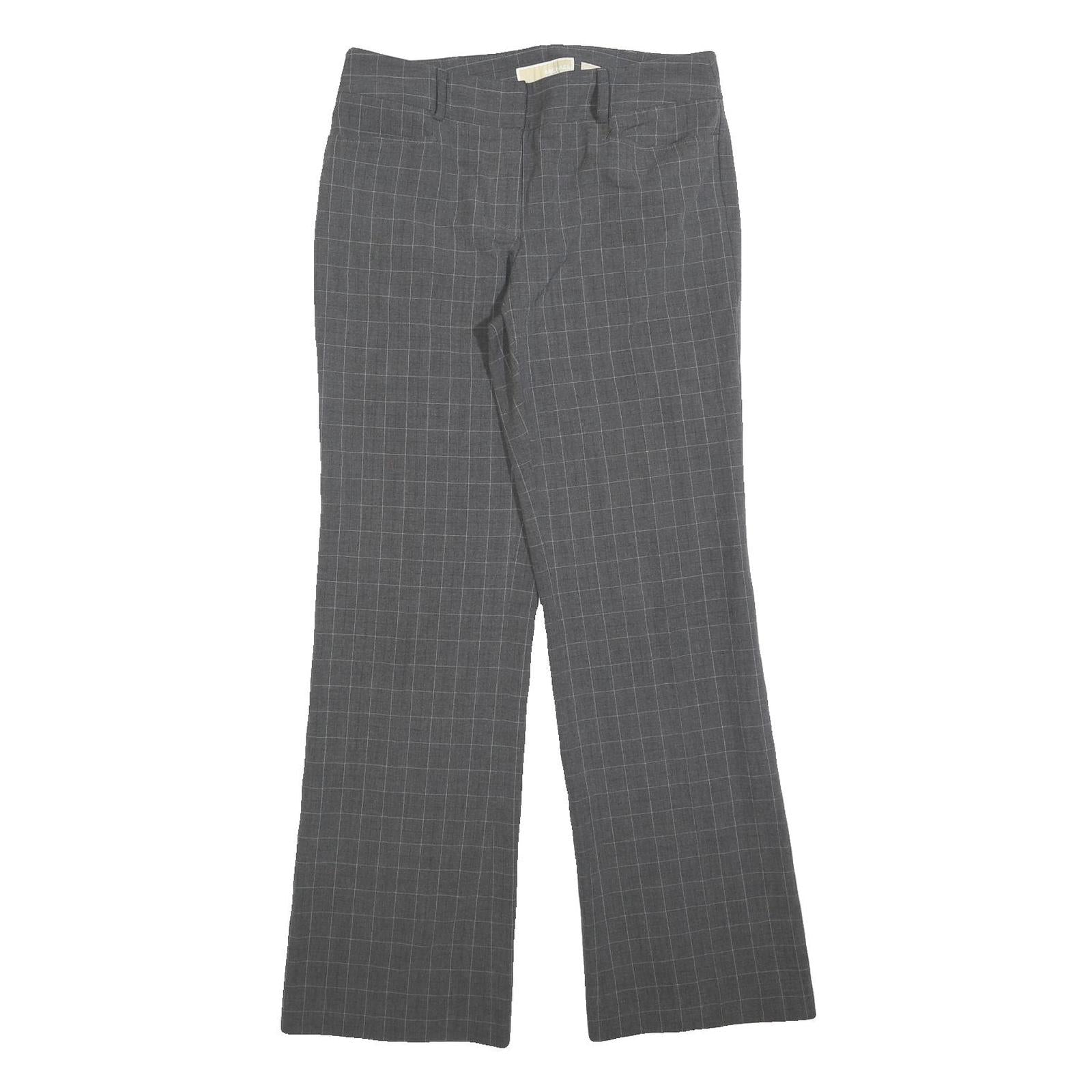 MICHAEL KORS Womens Polyester Blend Grey Regular Straight Trousers W30 L32 Refurbished - N/A refurbished available on Cerqular