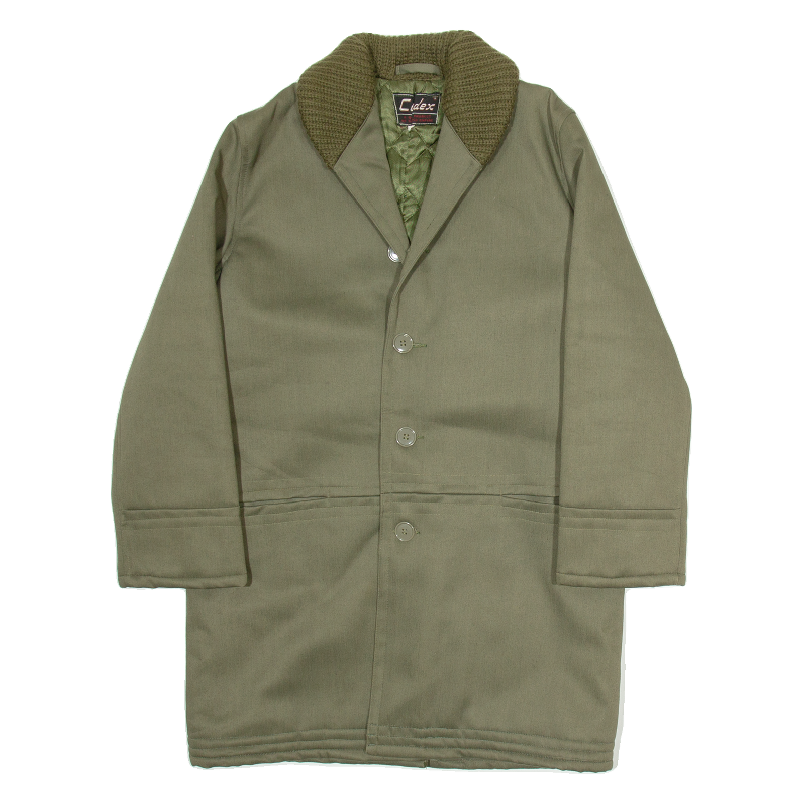 CIDEX Mens Overcoat Coat Green M Refurbished - N/A refurbished available on Cerqular