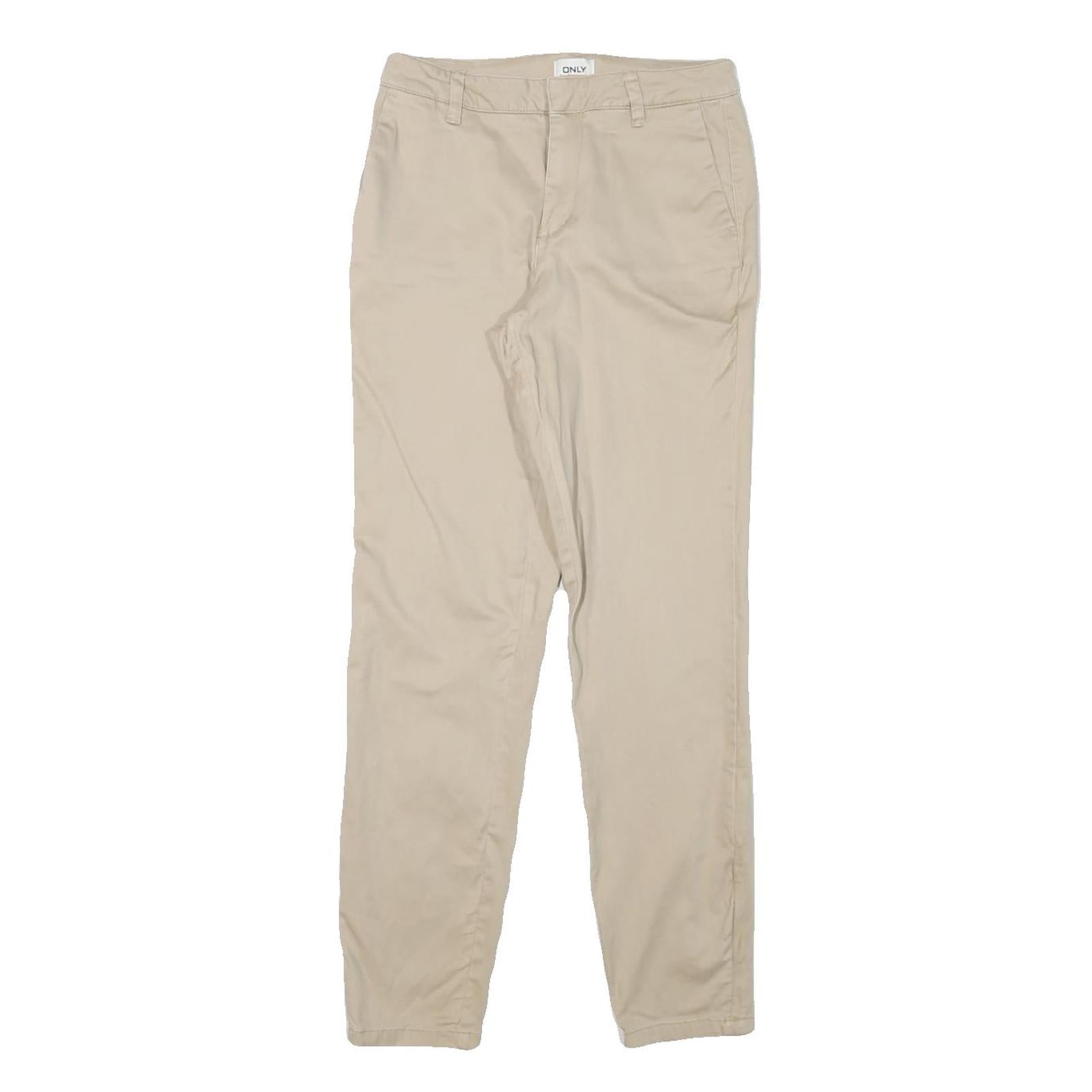 Buy ONLY Womens Slim Beige Cotton Blend Slim Leg Trousers W26 L29 Casual Everyday Refurbished - $23.39 ONLY Womens Slim Beige Cotton Blend Slim Leg Trousers W26 L29 Casual Everyday Refurbished - N/A refurbished available on Cerqular