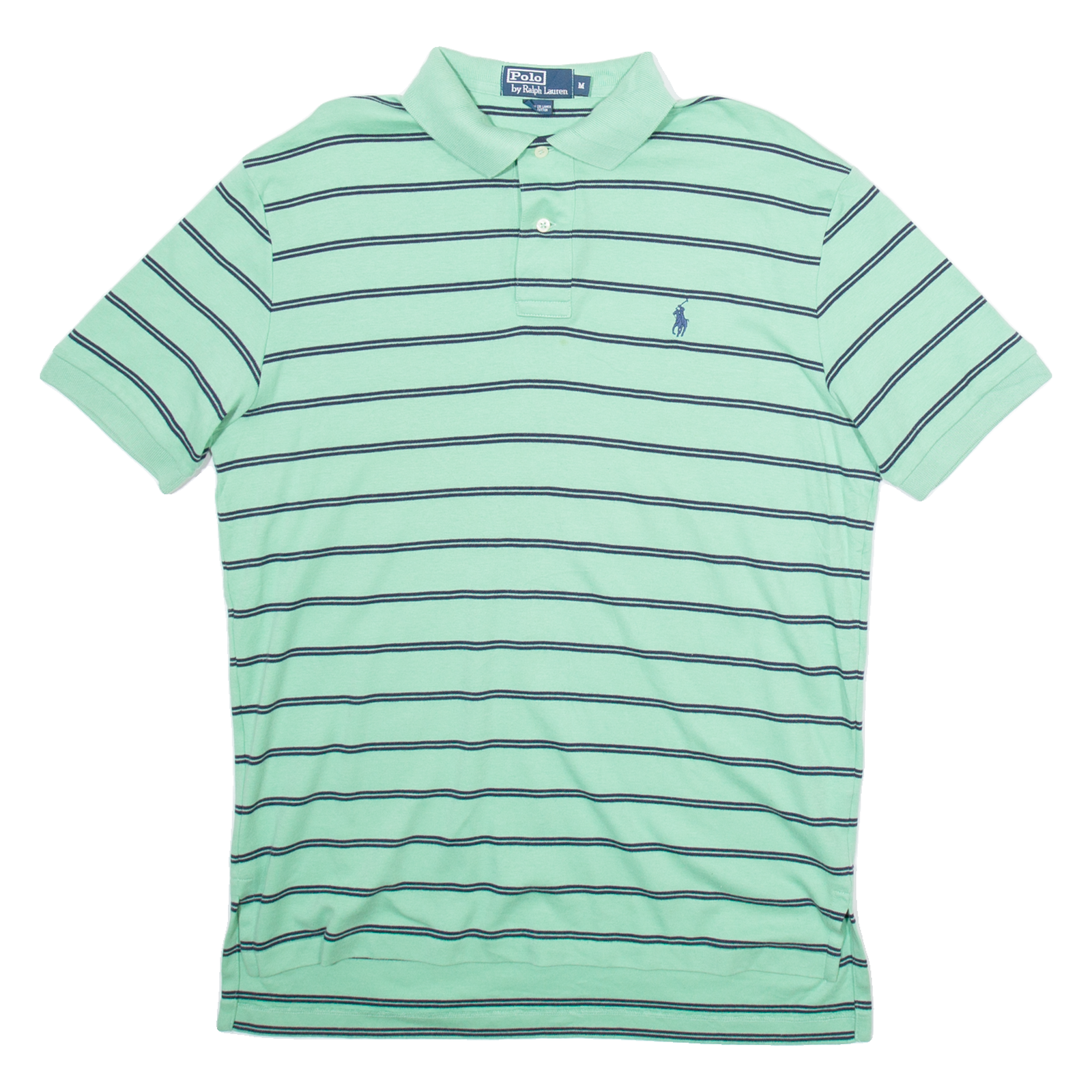 POLO RALPH LAUREN Mens Polo Shirt Green Striped L Refurbished - N/A refurbished available on Cerqular