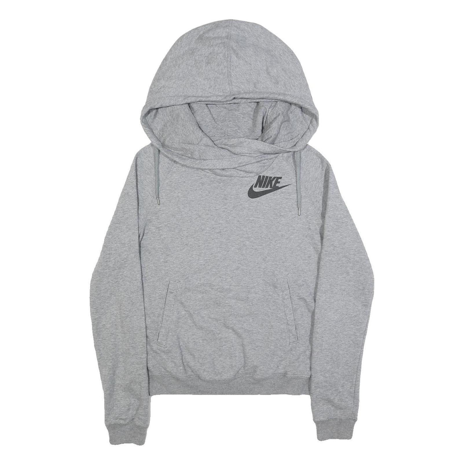 NIKE Womens Grey Hoodie S Cotton Blend Pullover Sports Casual Sweatshirt Refurbished - N/A refurbished available on Cerqular