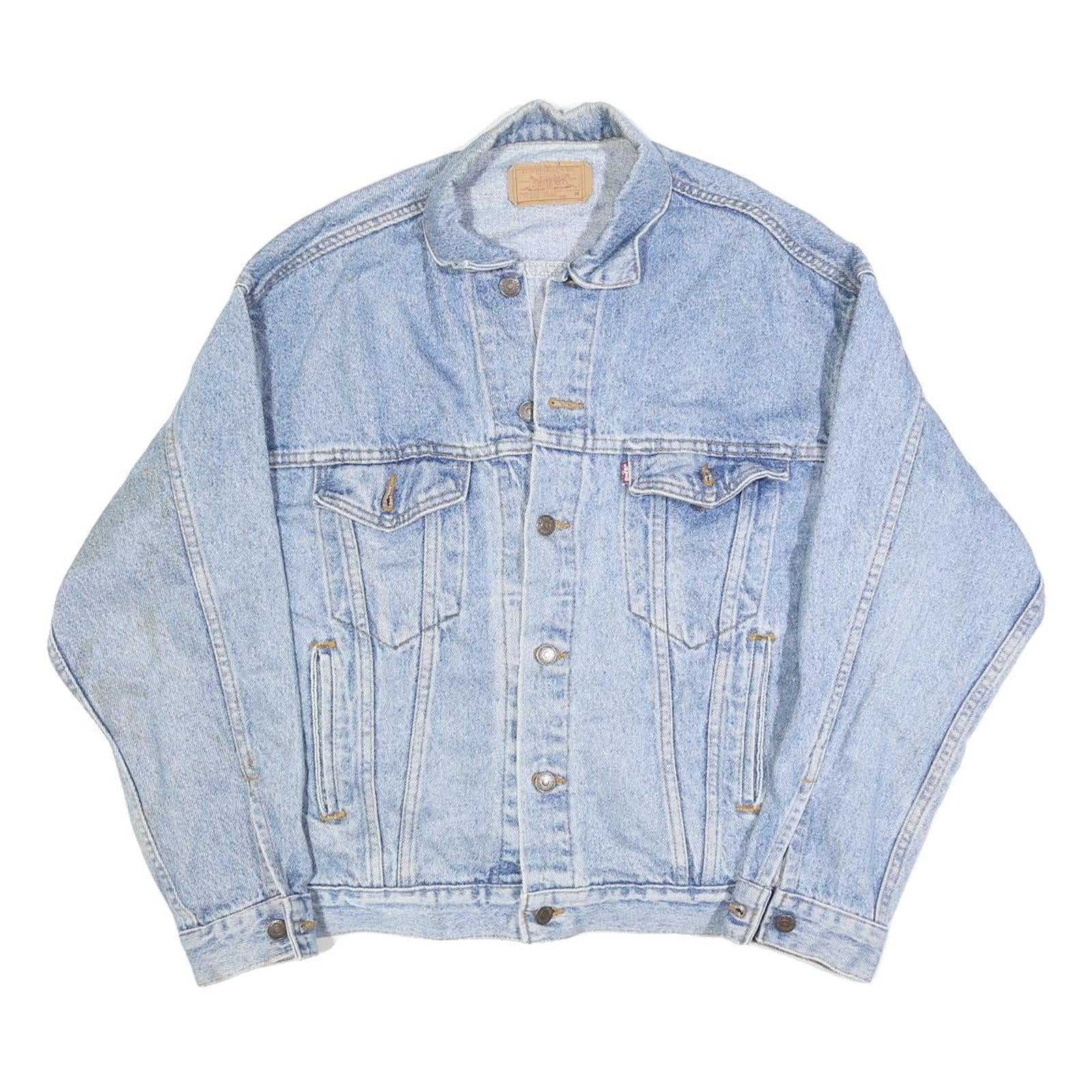 LEVI'S Mens Blue Denim Button Jacket M Cotton Blend Classic Casual Lightweight Refurbished - N/A refurbished available on Cerqular