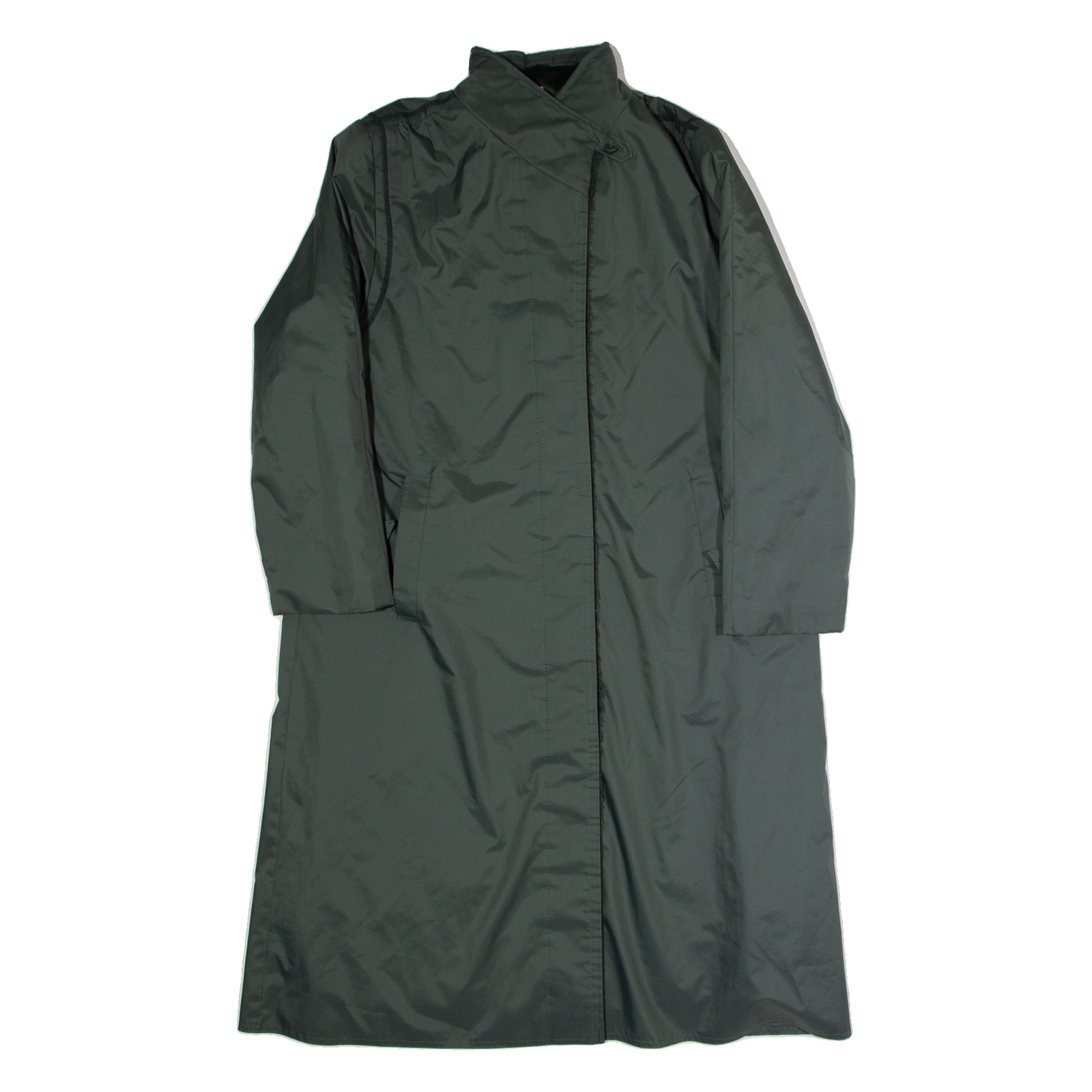 C&A Faux Fur Lined Womens Trench Coat Green UK 16 Refurbished - N/A refurbished available on Cerqular