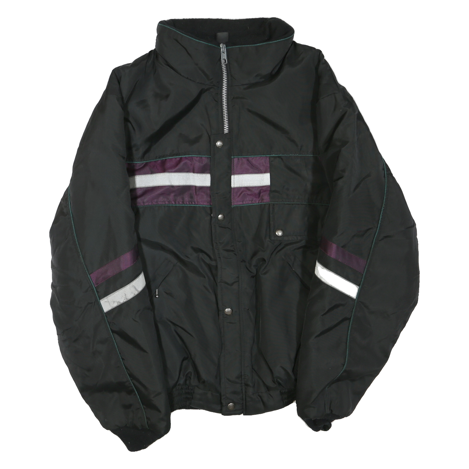 ARTIK Mens Black & Purple Zip Polyester Blend Outdoor Jacket XL Refurbished - N/A refurbished available on Cerqular