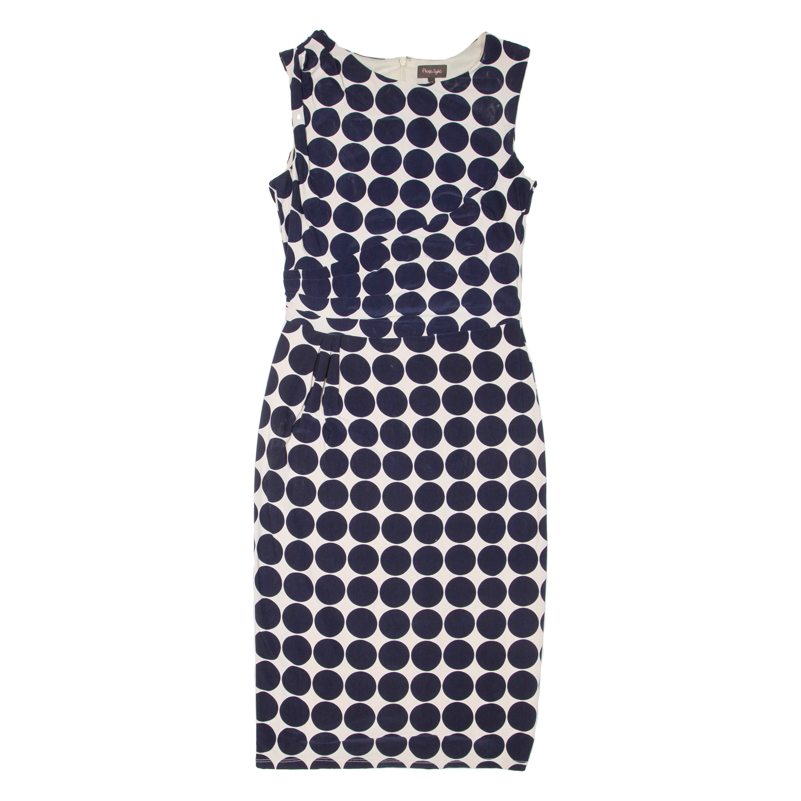PHASE EIGHT Womens Pencil Dress Blue Spotted Sleeveless Knee Length M Refurbished - N/A refurbished available on Cerqular