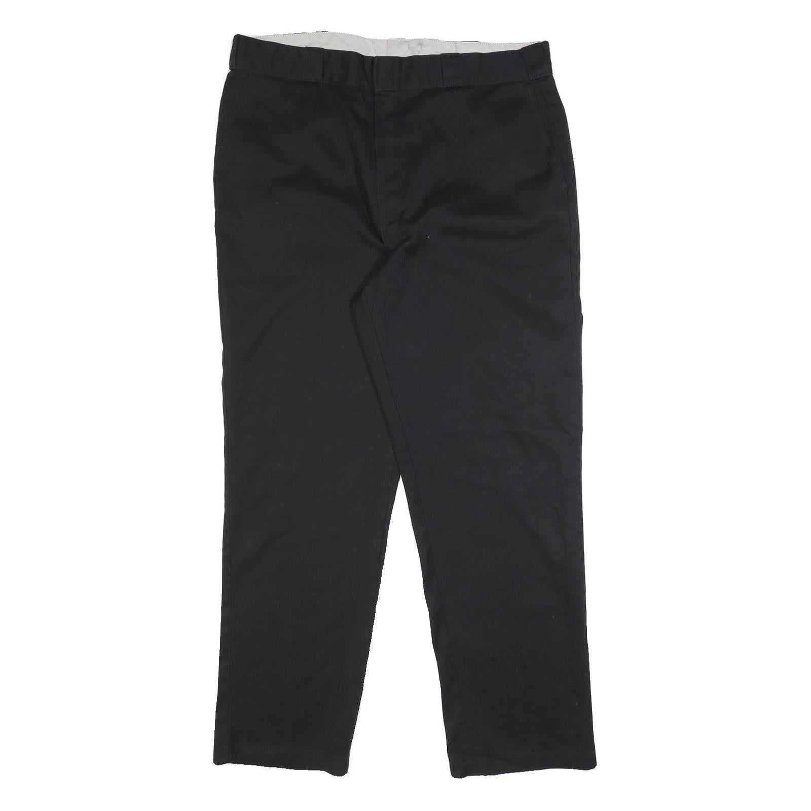DICKIES Mens Cotton Blend Black Regular Fit Straight Leg Trousers W40 L32 Refurbished - N/A refurbished available on Cerqular