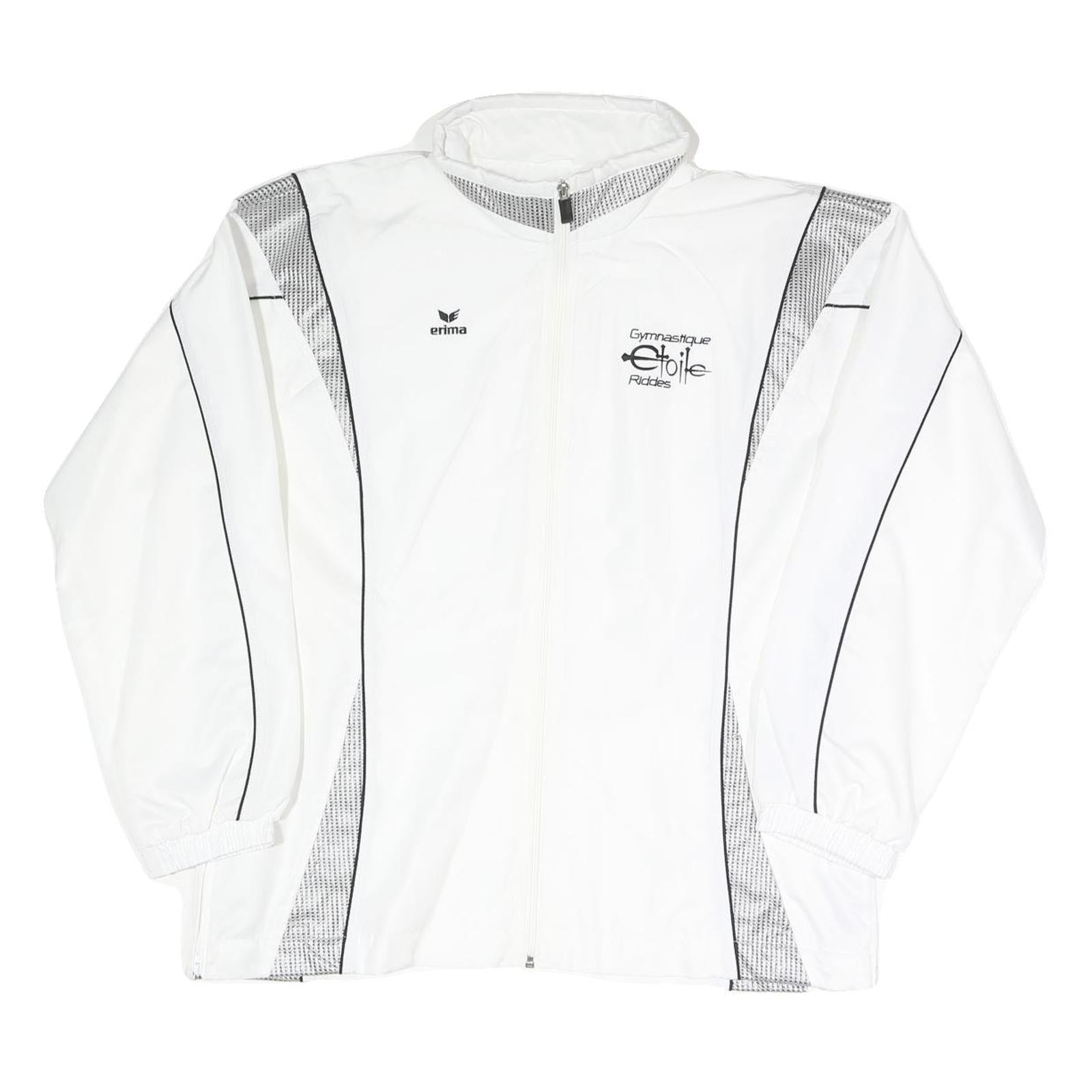 ERIMA Womens White & Grey Outdoor Jacket UK 18 Polyester Blend Woven Plain Zip Refurbished - N/A refurbished available on Cerqular