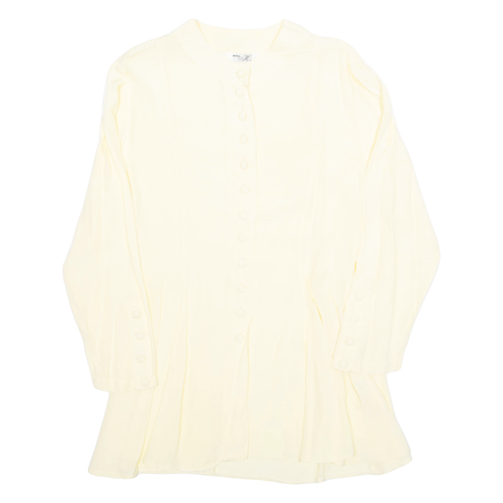 MISS HE Womens Shirt Yellow Long Sleeve M Refurbished - N/A refurbished available on Cerqular