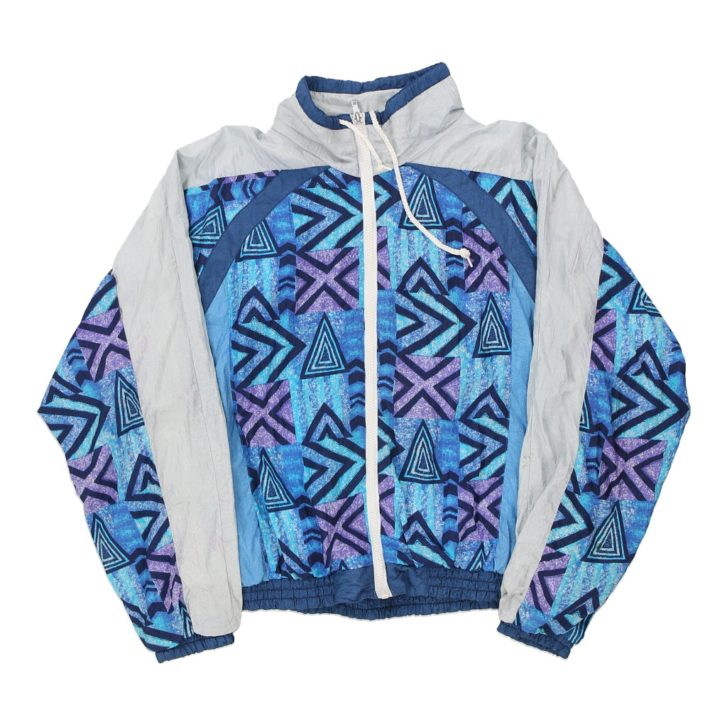 1980s Kuma Sport Jacket - Medium Blue Polyester Refurbished - Thrifted (note: this is a term often used to describe second- refurbished available on Cerqular