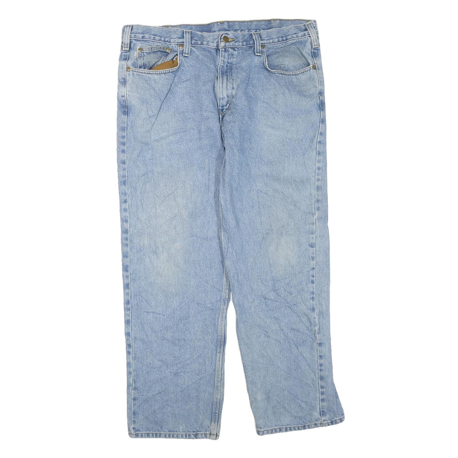 CARHARTT Mens Regular Fit Light Blue Denim Jeans W40 L30 Classic Cotton Blend Refurbished - N/A refurbished available on Cerqular