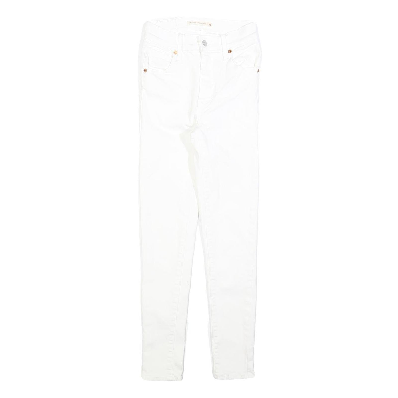 Buy LEVI'S Womens White Slim Skinny Denim Raw W23 L25 Cotton Blend Zip Jeans Refurbished - $41.59 LEVI'S Womens White Slim Skinny Denim Raw W23 L25 Cotton Blend Zip Jeans Refurbished - N/A refurbished available on Cerqular