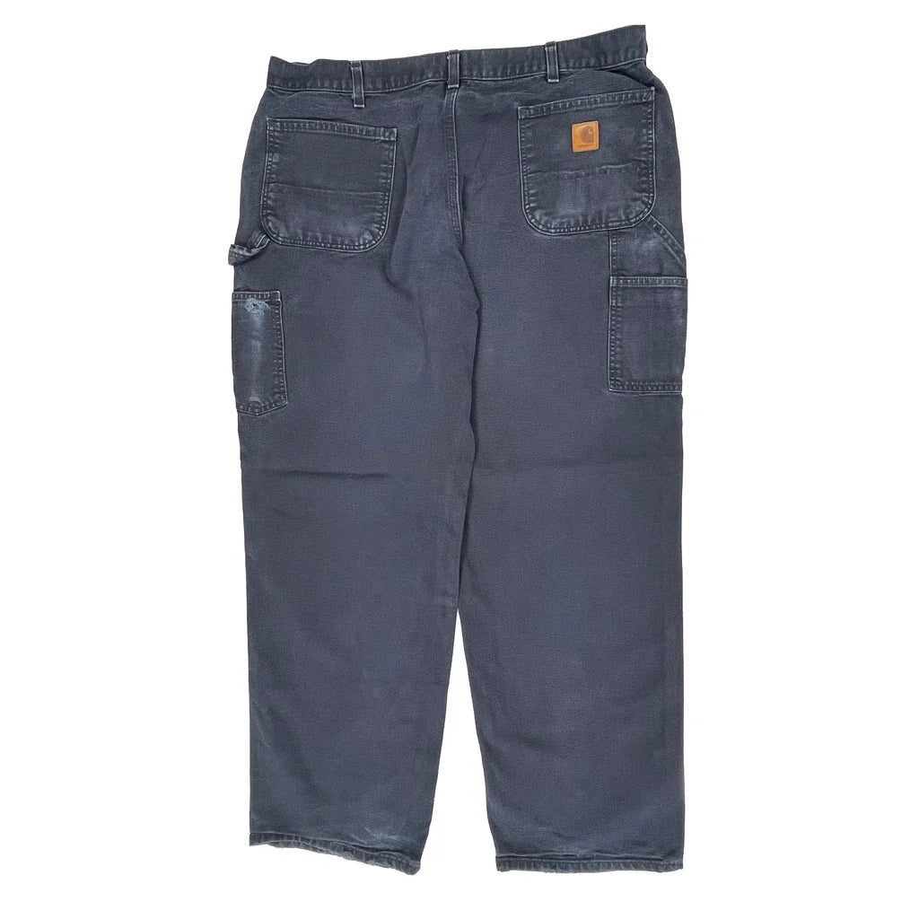 Carhartt Carpenter Trousers - 38W 30L Grey Cotton Refurbished - Thrifted (note: this is a term often used to describe second- refurbished available on Cerqular
