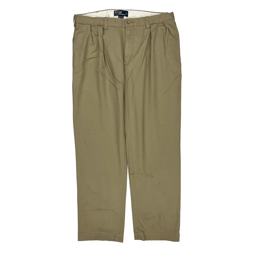 Polo By Ralph Lauren Chinos - 36W 31L Beige Cotton Refurbished - Thrifted (note: this is a term often used to describe second- refurbished available on Cerqular