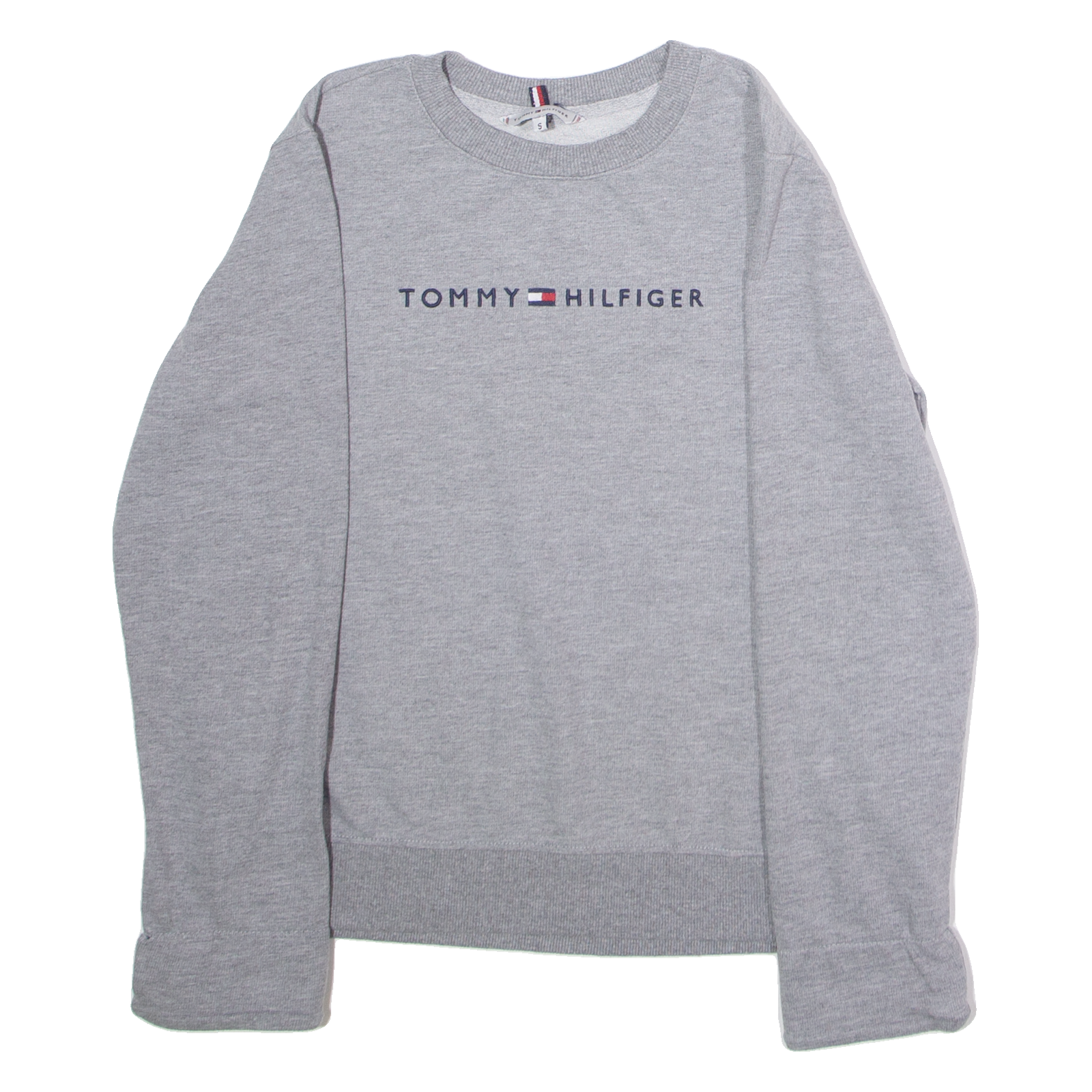 TOMMY HILFIGER Womens Sweatshirt Grey Crew Neck S Refurbished - N/A refurbished available on Cerqular