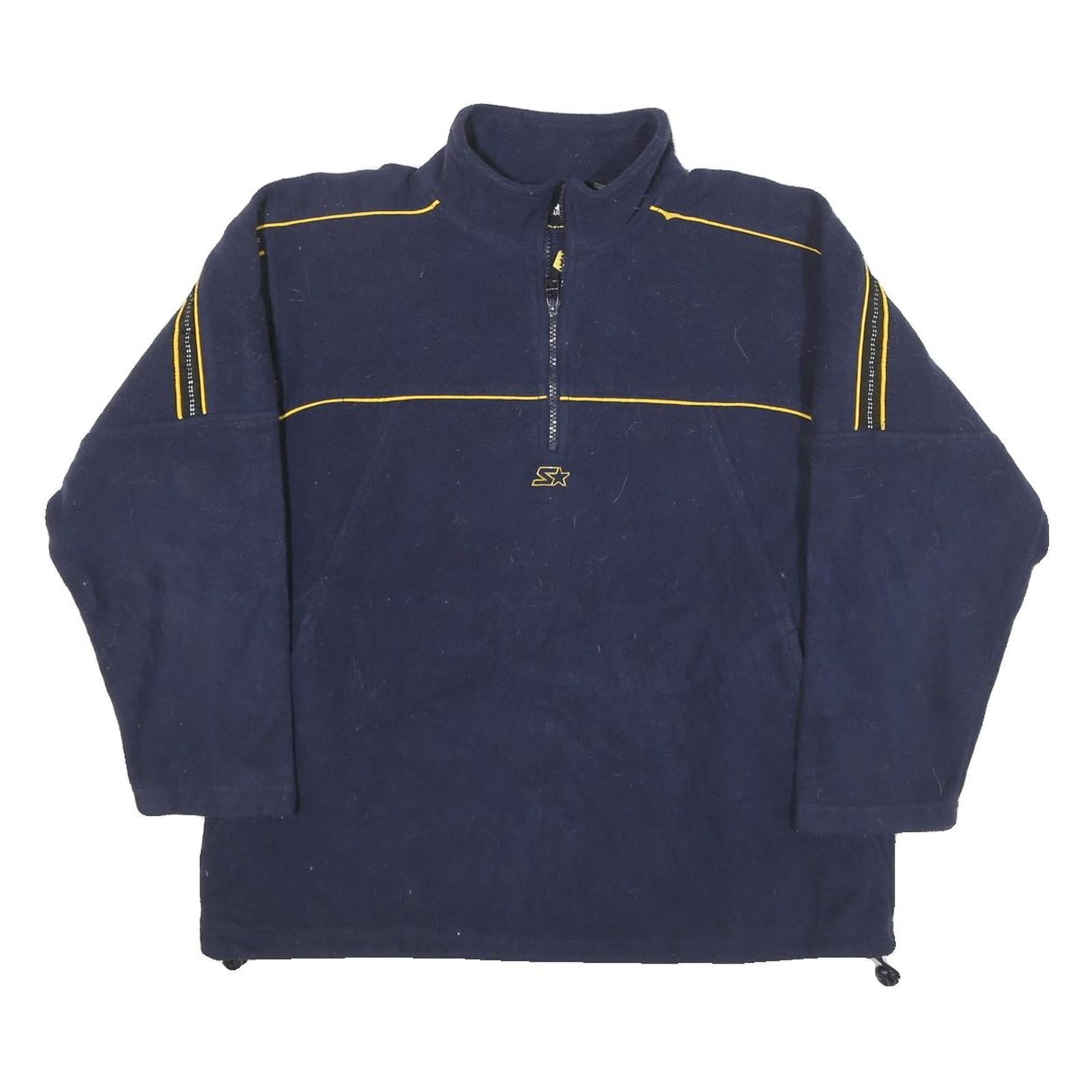 STARTER Womens Navy Blue Patterned Crew Neck Basic Knit L Jumper Polyester Blend Refurbished - N/A refurbished available on Cerqular