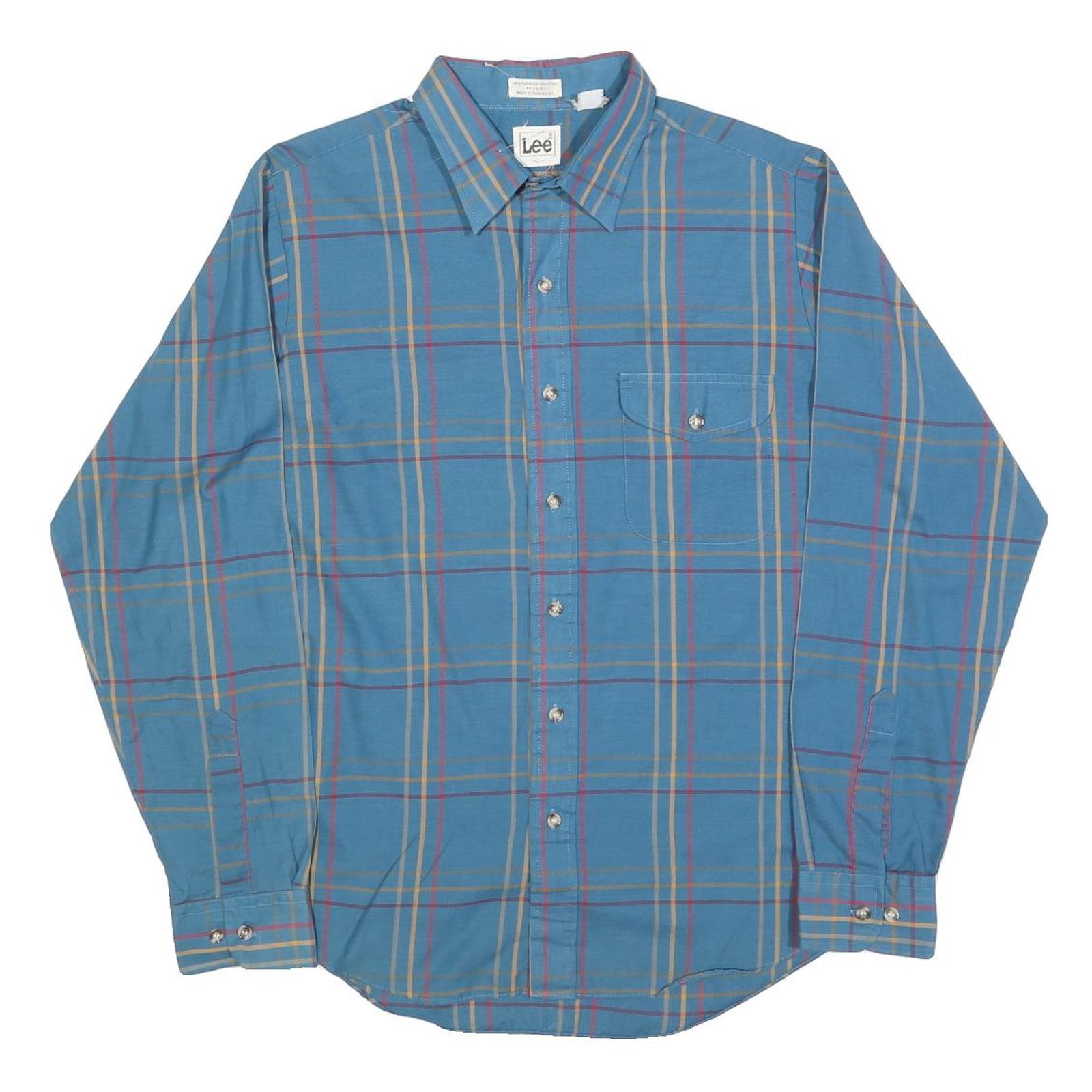 Buy LEE Mens Blue Check Shirt L Classic Cotton Button Long Sleeve Casual Refurbished - $38.99 LEE Mens Blue Check Shirt L Classic Cotton Button Long Sleeve Casual Refurbished - N/A refurbished available on Cerqular