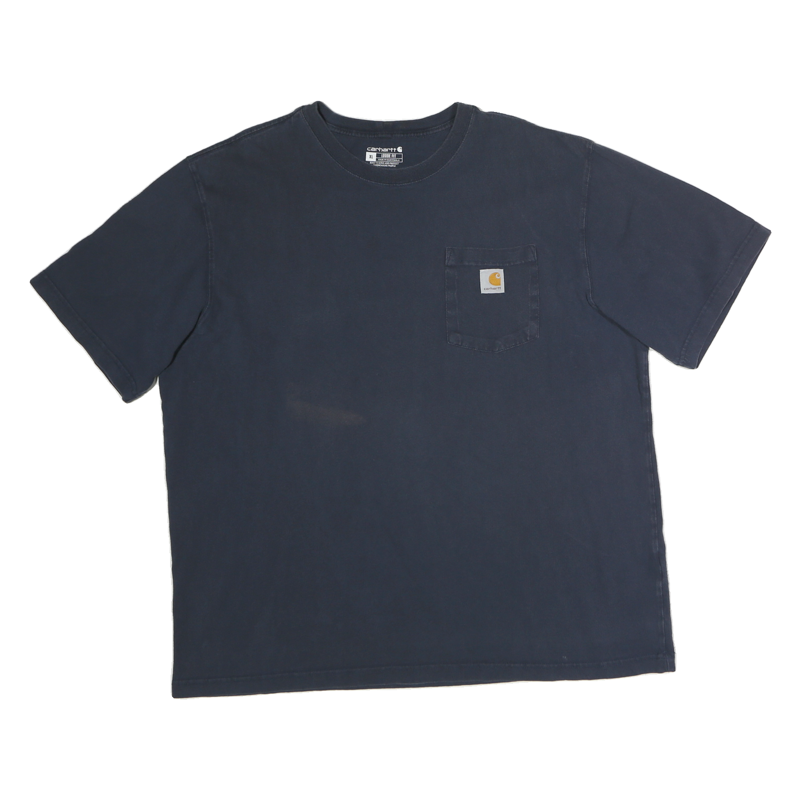 CARHARTT Mens Blue & Yellow Pocket T-Shirt XL Short Sleeve Crew Neck Workwear Refurbished - N/A refurbished available on Cerqular
