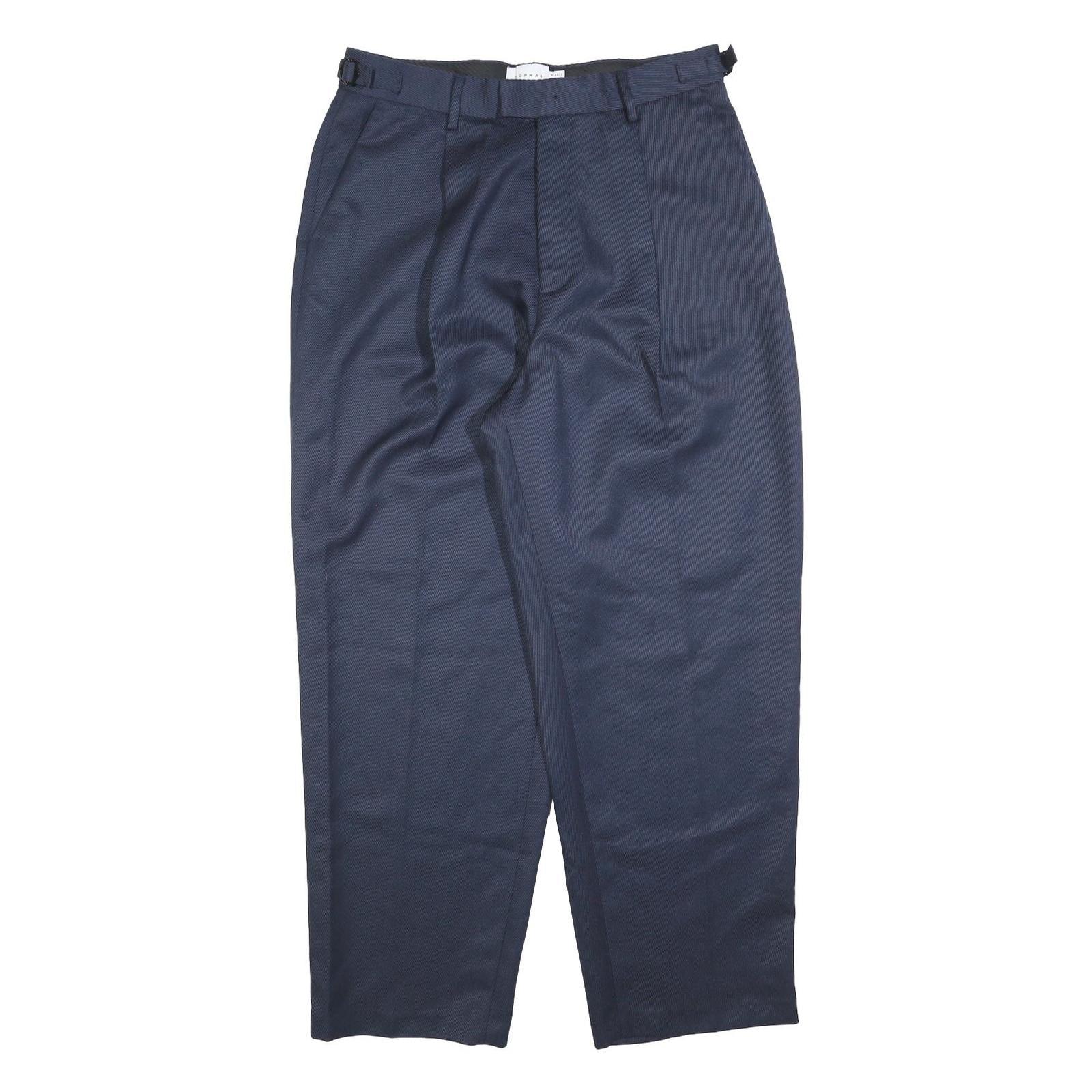 TOPMAN Mens Polyester Blend Navy Relaxed Straight Trousers W34 L32 Smart Office Refurbished - N/A refurbished available on Cerqular