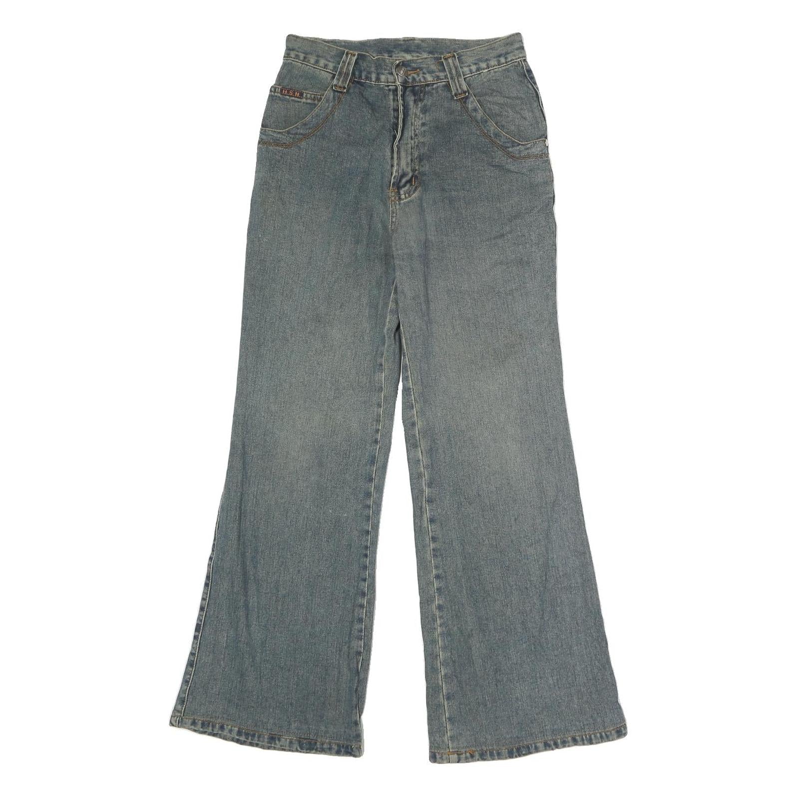 HAOSSHINU Mens Regular Fit Flared Denim Light Blue Cotton Jeans W26 L27 Stylish Refurbished - N/A refurbished available on Cerqular