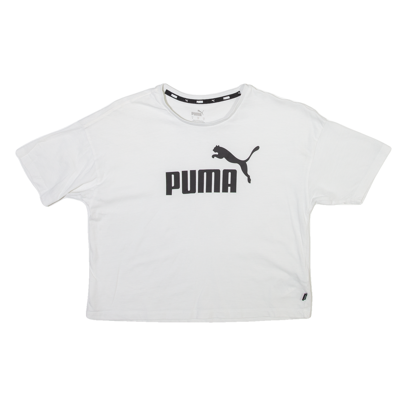PUMA Cropped Womens T-Shirt White S Refurbished - N/A refurbished available on Cerqular