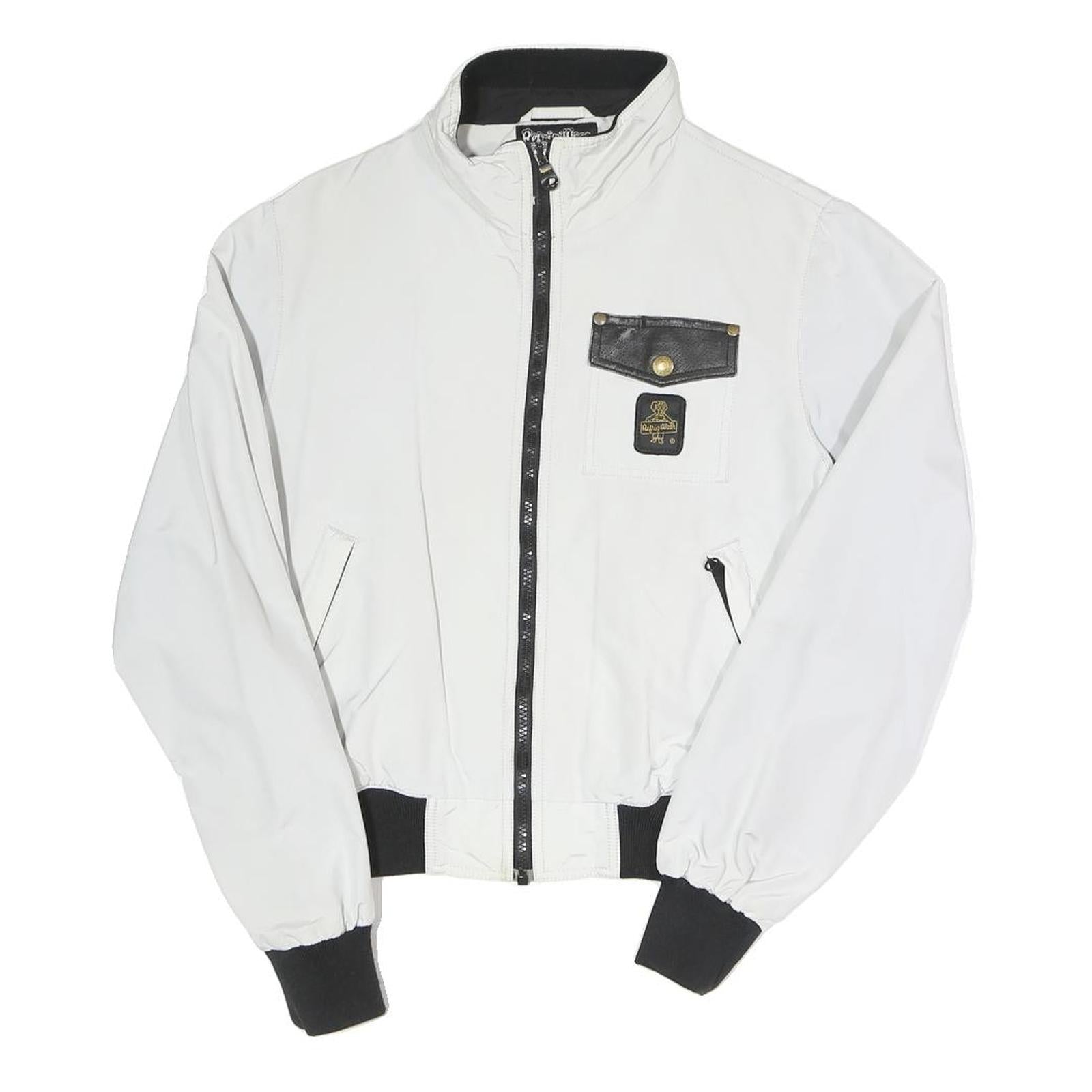 REFRIGIWEAR Womens White & Black Bomber Jacket Zip Closure S Polyester Blend Refurbished - N/A refurbished available on Cerqular