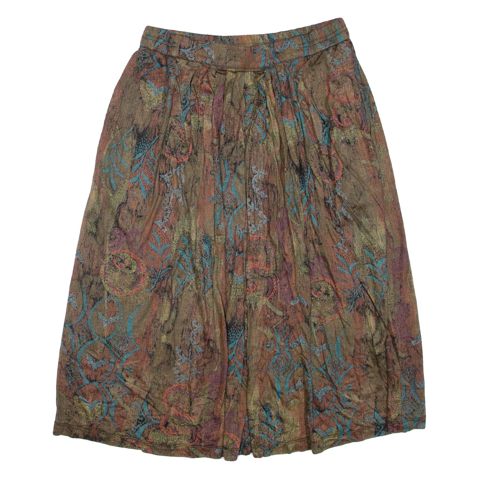 Buy Womens Pleated Skirt Brown Midi Viscose M Refurbished - $18.19 Womens Pleated Skirt Brown Midi Viscose M Refurbished - N/A refurbished available on Cerqular