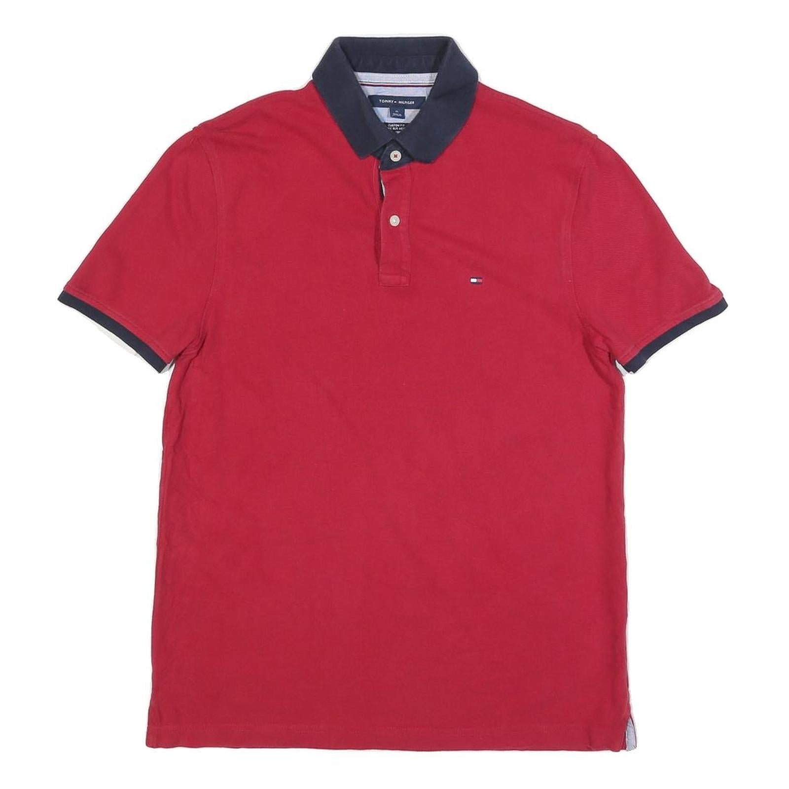 Buy TOMMY HILFIGER Mens Red & Navy Short Sleeve Polo Shirt M Classic Cotton Blend Refurbished - $33.79 TOMMY HILFIGER Mens Red & Navy Short Sleeve Polo Shirt M Classic Cotton Blend Refurbished - N/A refurbished available on Cerqular